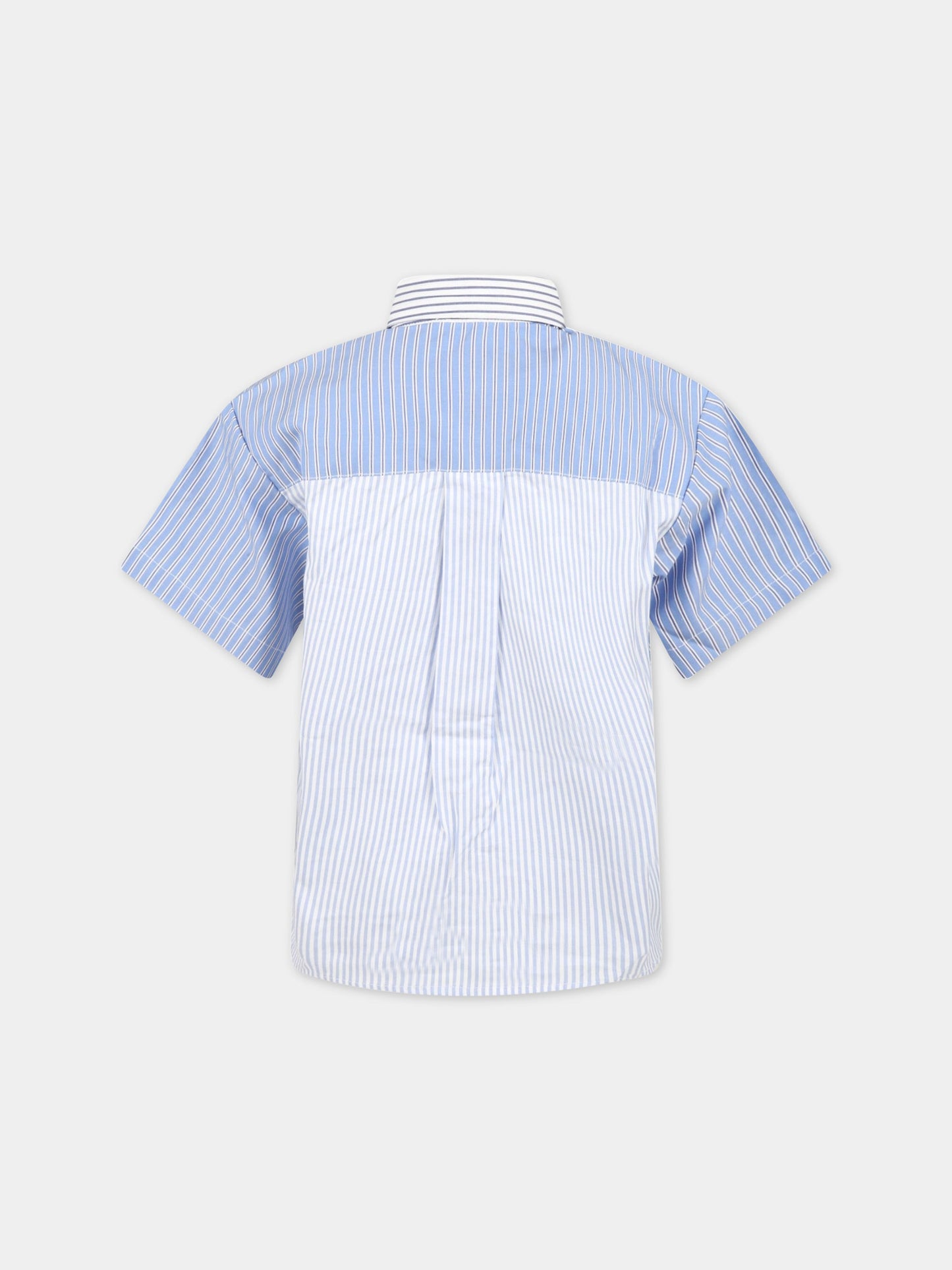 Camicia celeste per bambino con logo arancione,Dsquared2,DQ0771 D0012 DQC32