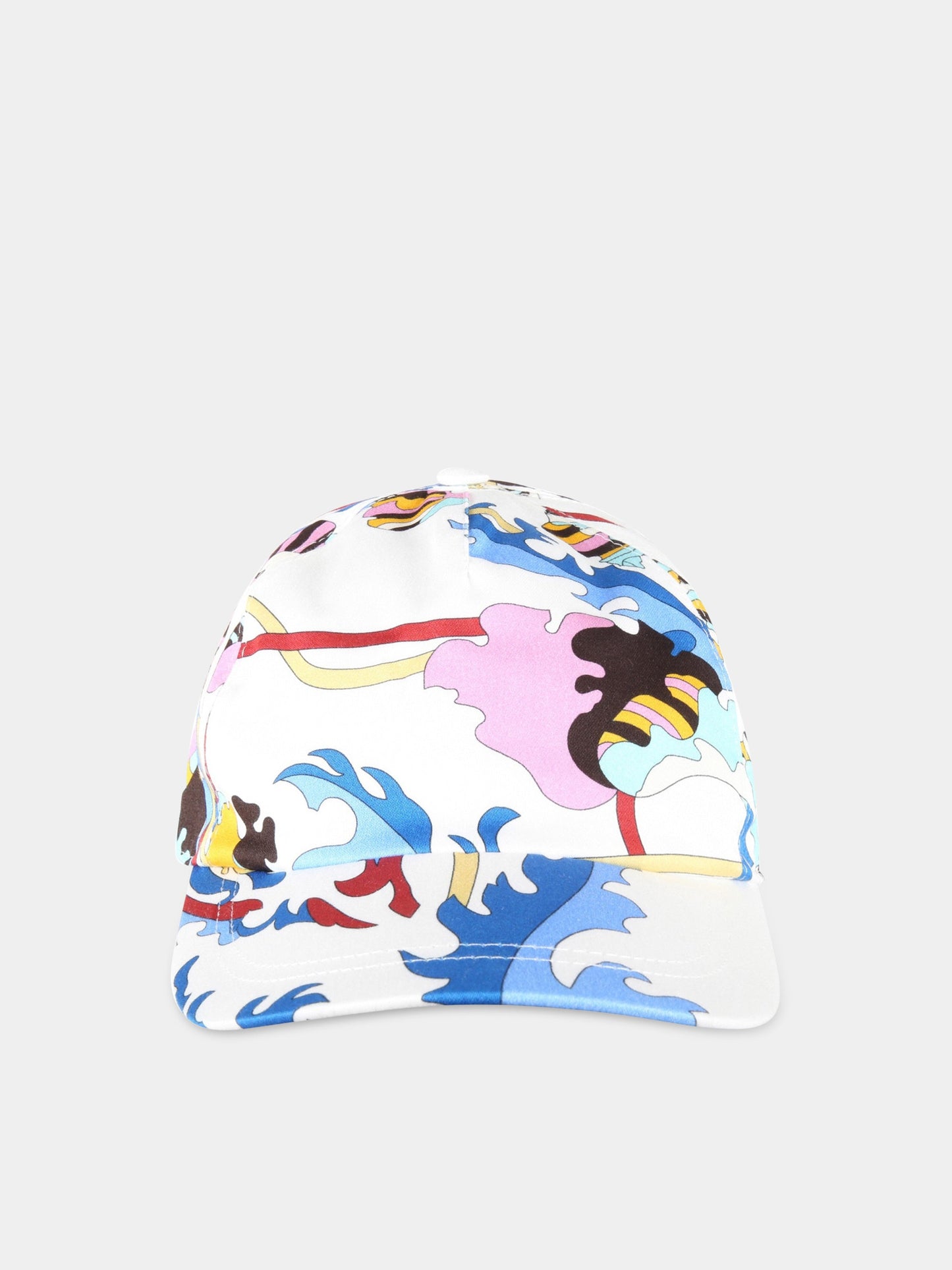 Cappello bianco per bambina con stampa,Emilio Pucci Junior,9Q0087 G0035 100BL