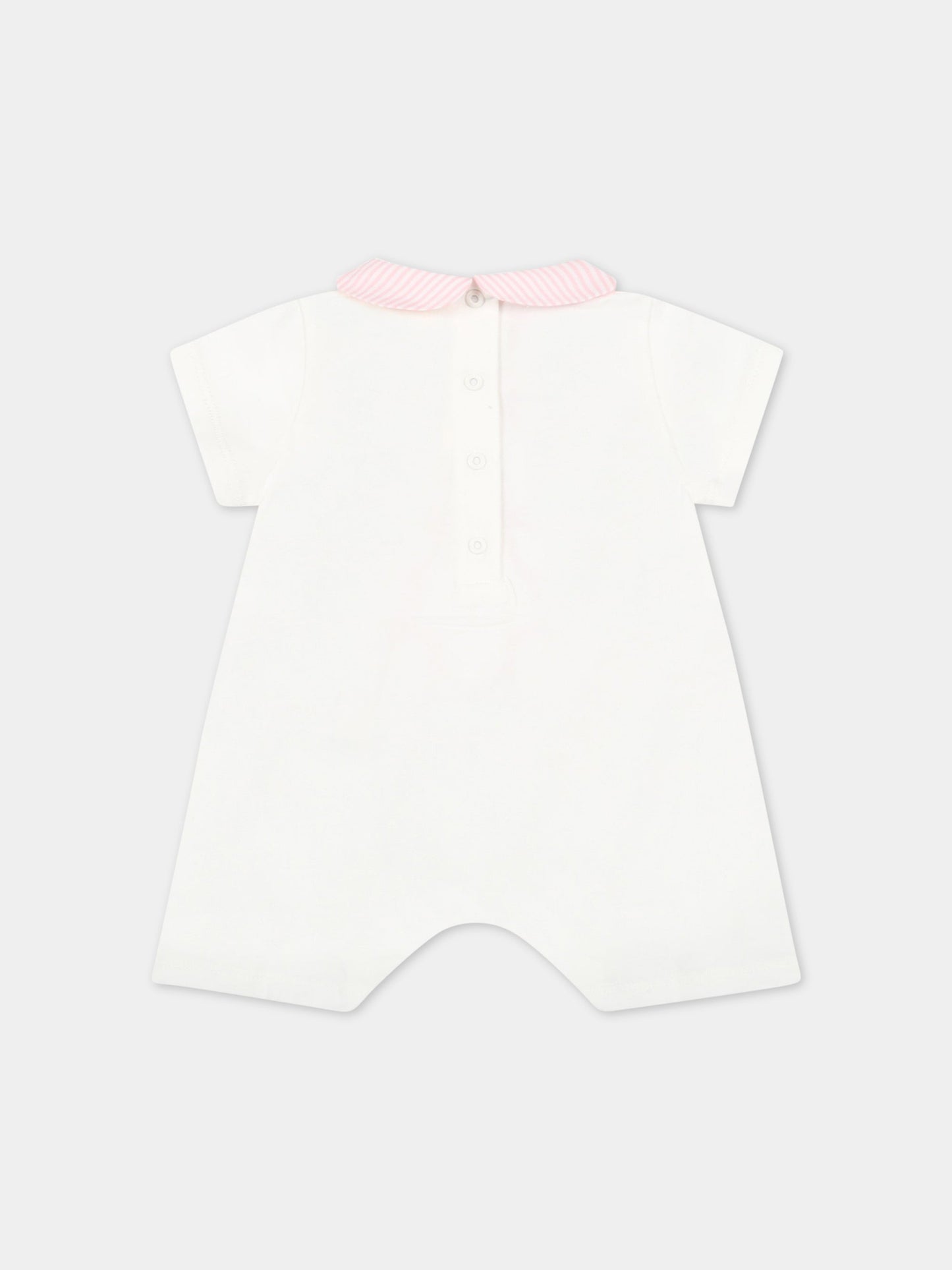 Set bianco per neonata con orso,Fendi Kids,BUK087 ST8 F1FXZ