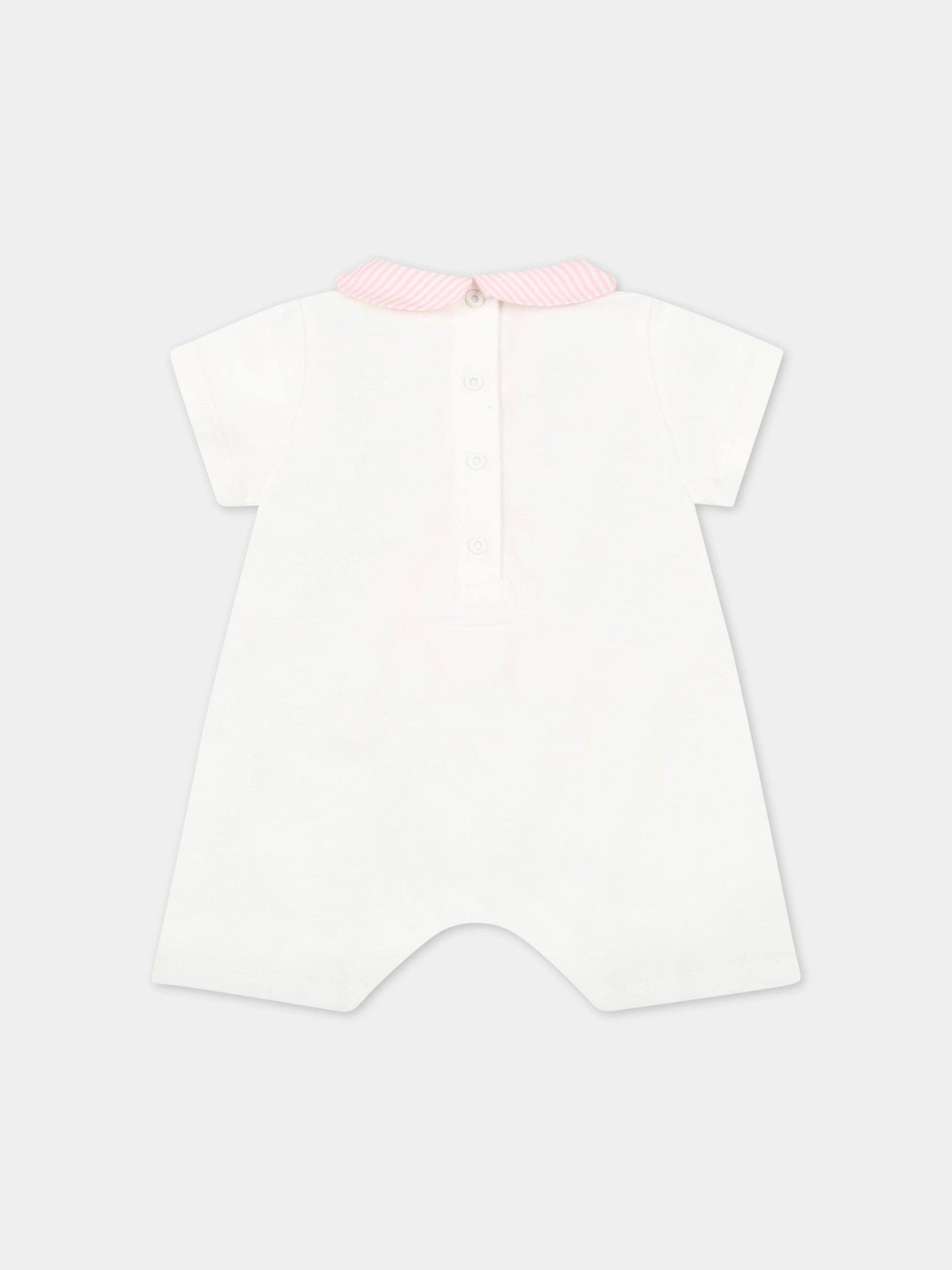 Set bianco per neonata con orso,Fendi Kids,BUK087 ST8 F1FXZ