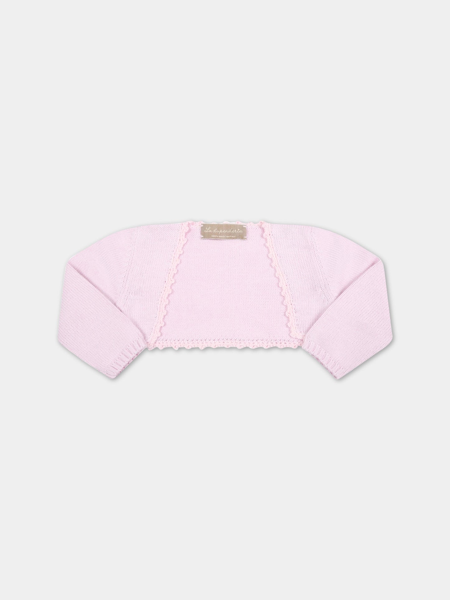 Cardigan rosa per neonata,La Stupenderia,SCSS74107 103