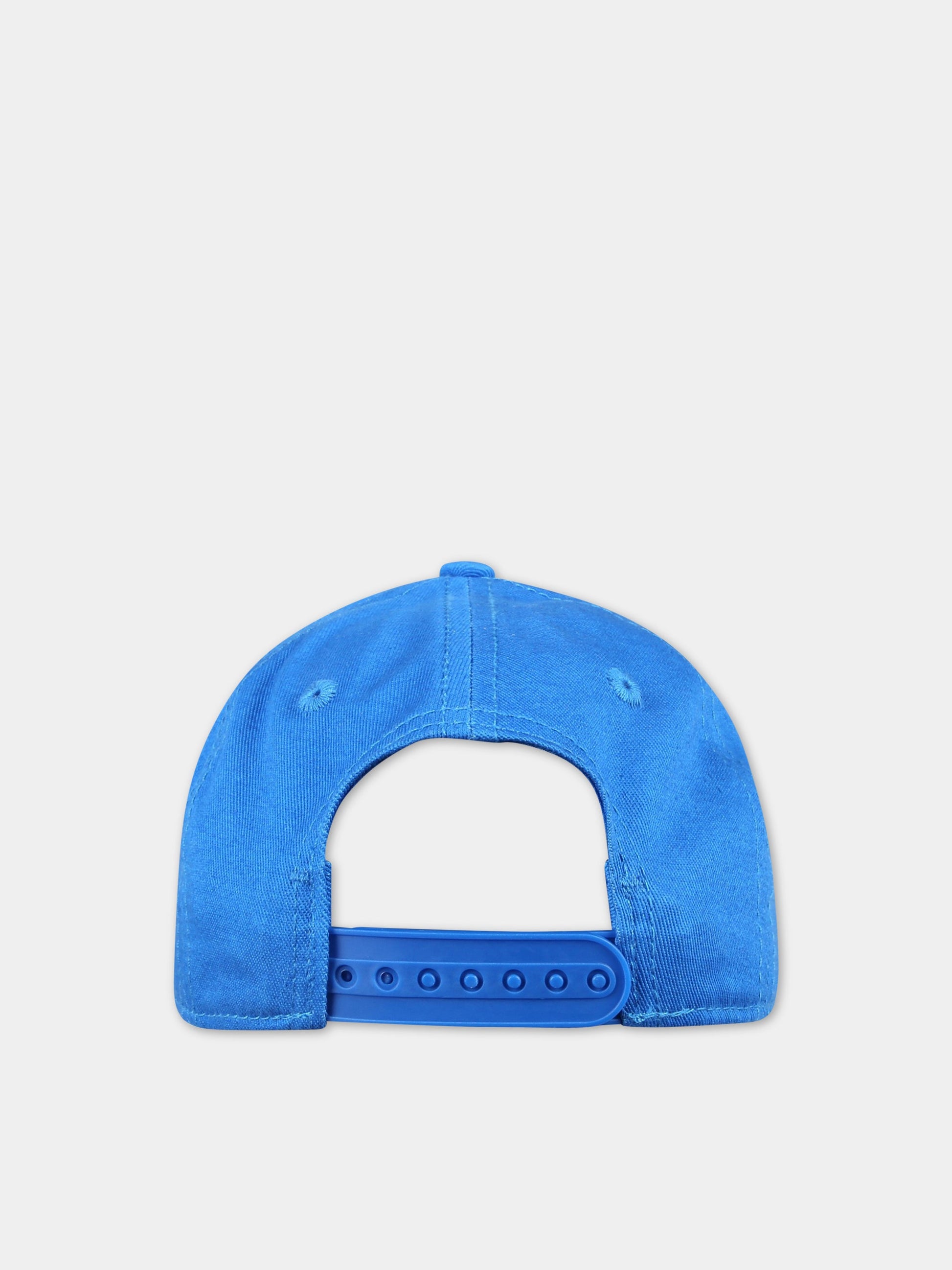 Cappello azzurro per bambini con iconica croce,Marcelo Burlon Kids,CBLB001S22FAB001 4501