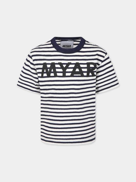 T-shirt multicolor per bambino con logo,Myar,MY0025 MY012 MYT9U MY807