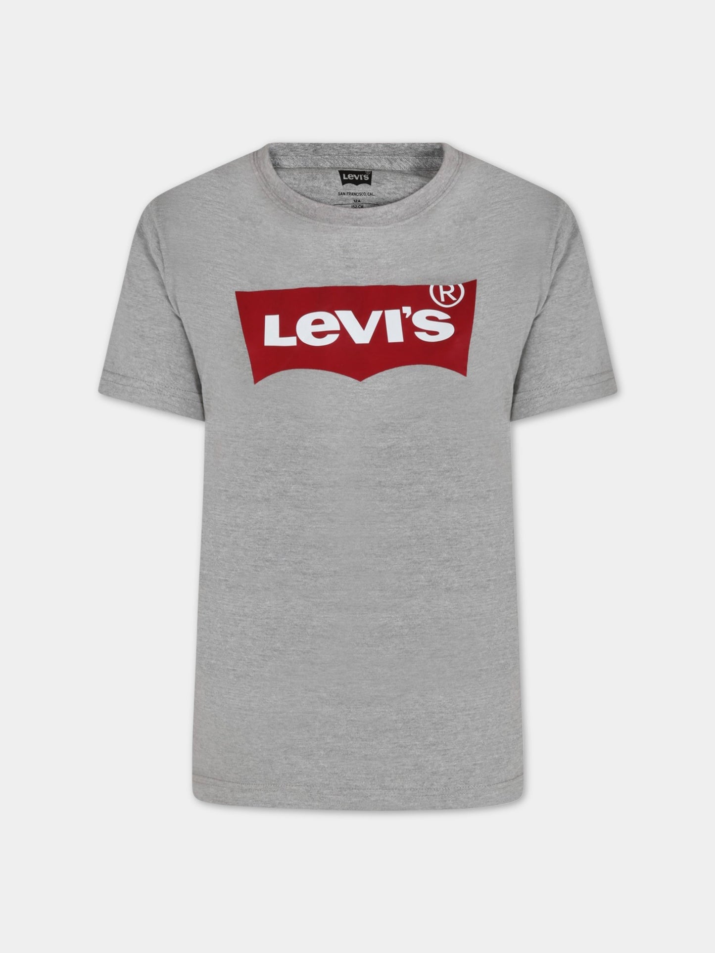 T-shirt grigia per bambini con logo,Levi's Kids,047 078