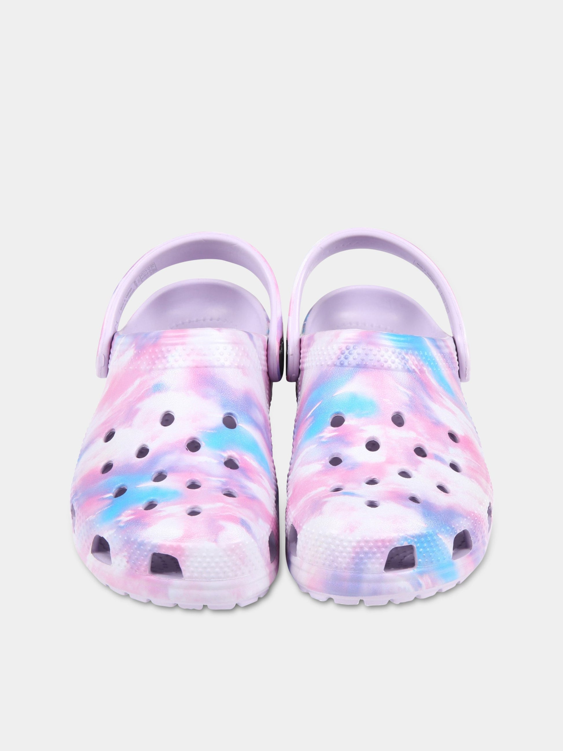 Sabot tie-dye per bambina con logo,Crocs,207596 90H