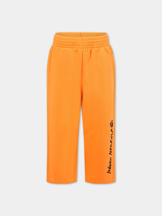 Pantalone arancione per bambina con iconico logo,Mm6 Maison Margiela,M60088 MM006 M6201