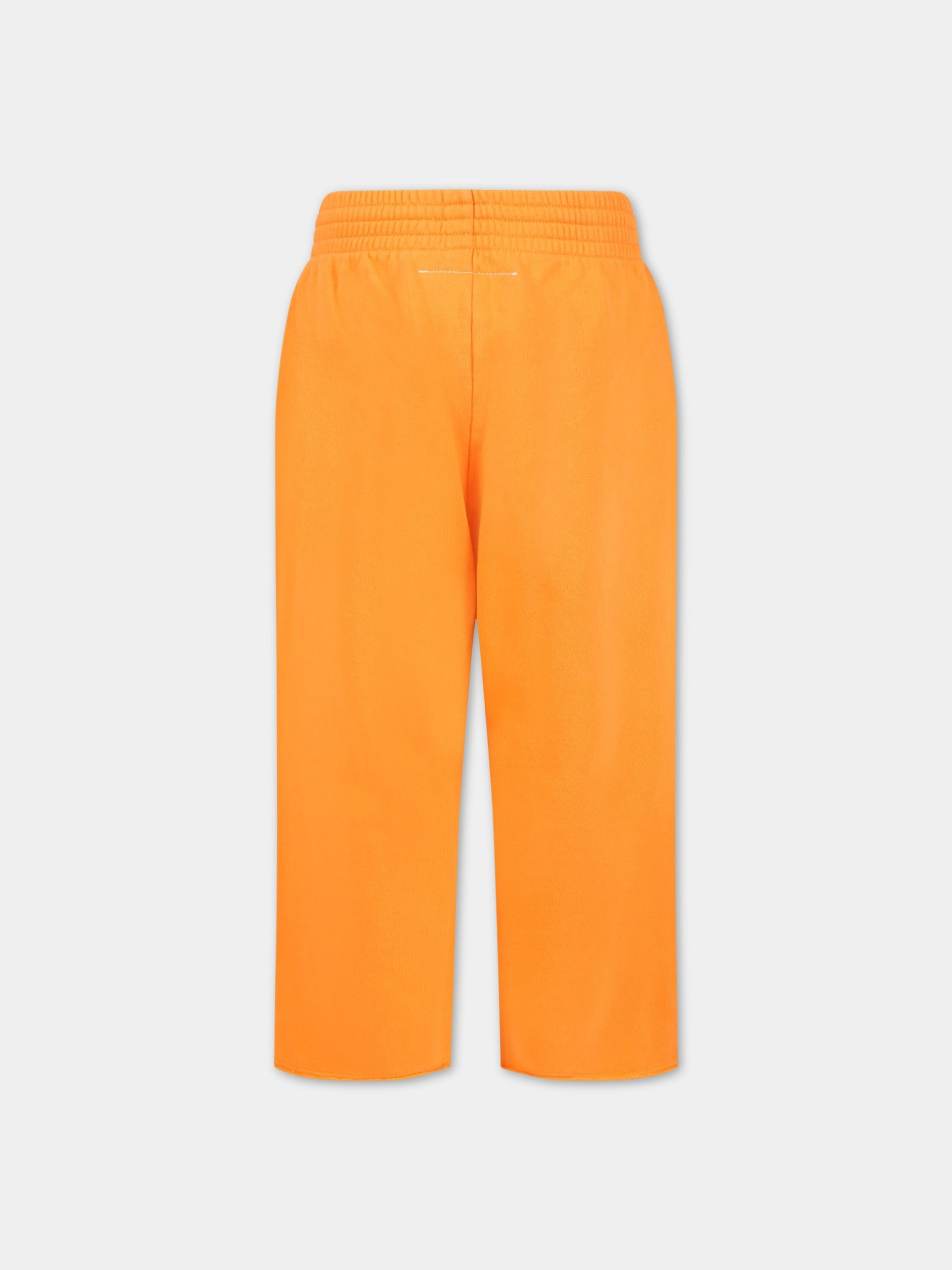 Pantalone arancione per bambina con iconico logo,Mm6 Maison Margiela,M60088 MM006 M6201