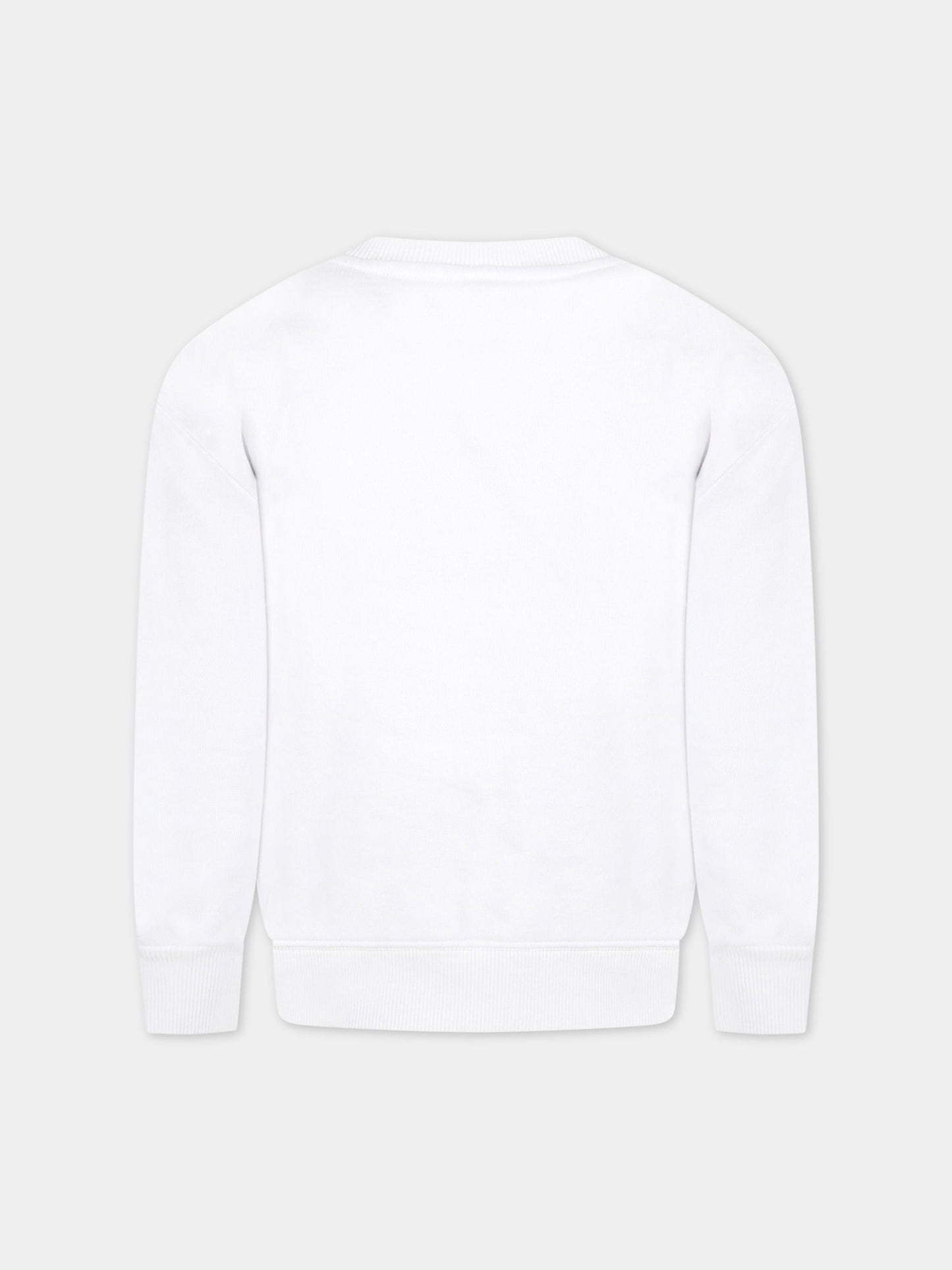 Felpa bianca per bambini con logo,Mm6 Maison Margiela,M60166 MM006 M6100