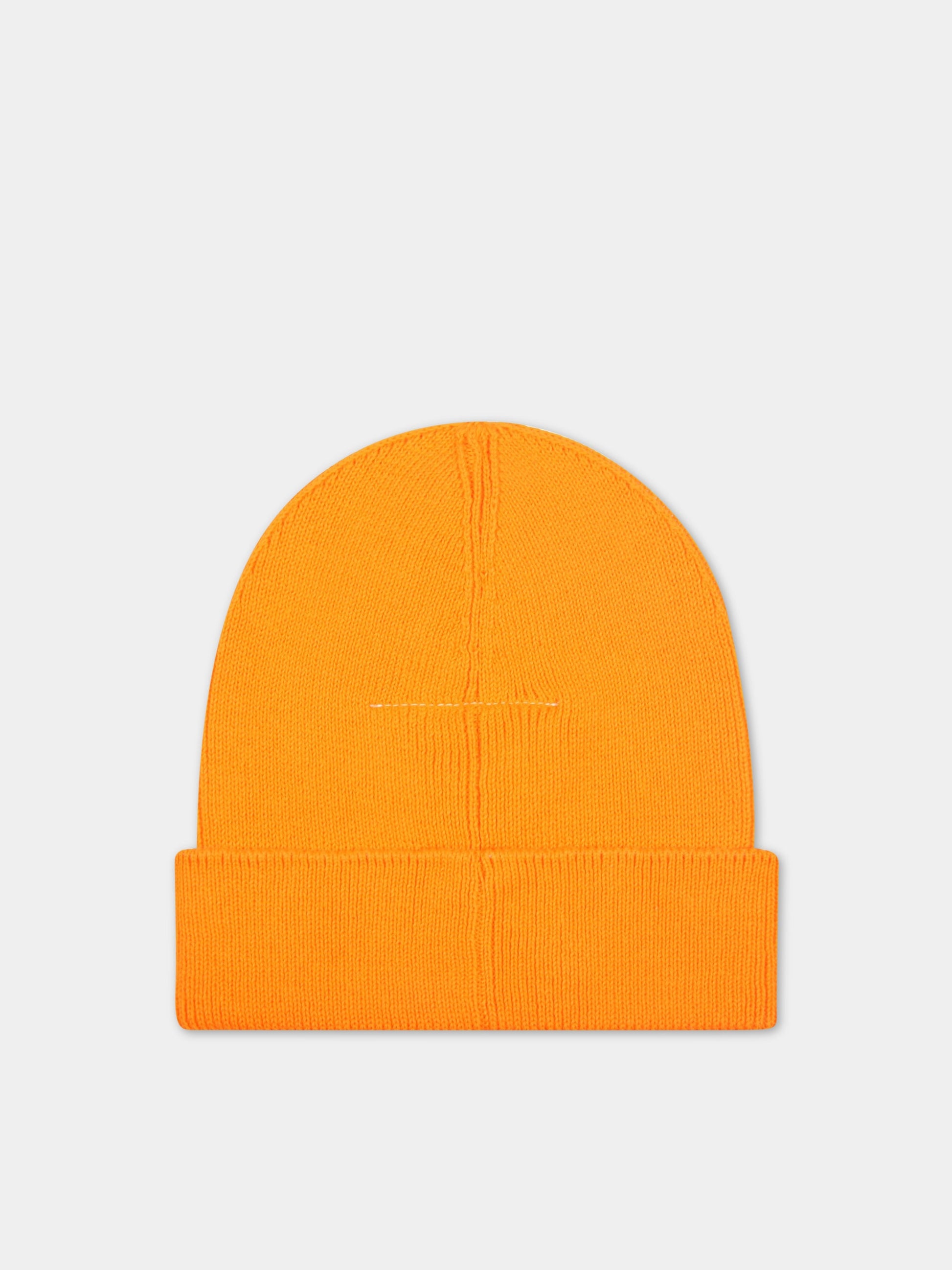 Cappello arancione per bambini con iconico numero,Mm6 Maison Margiela,M60142 MM061 M6201