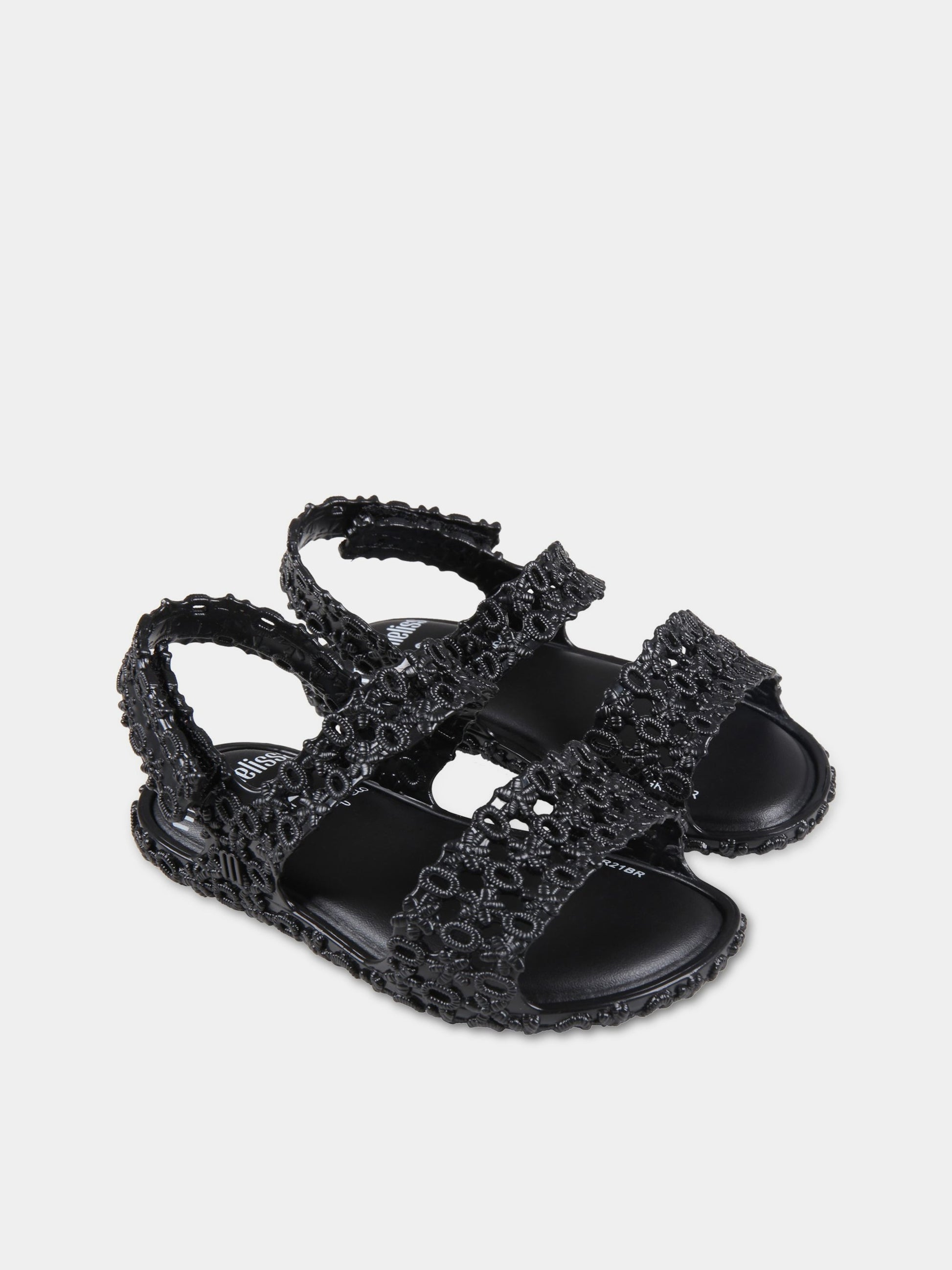 Sandali neri per bambina,Mini Melissa,33438 54143