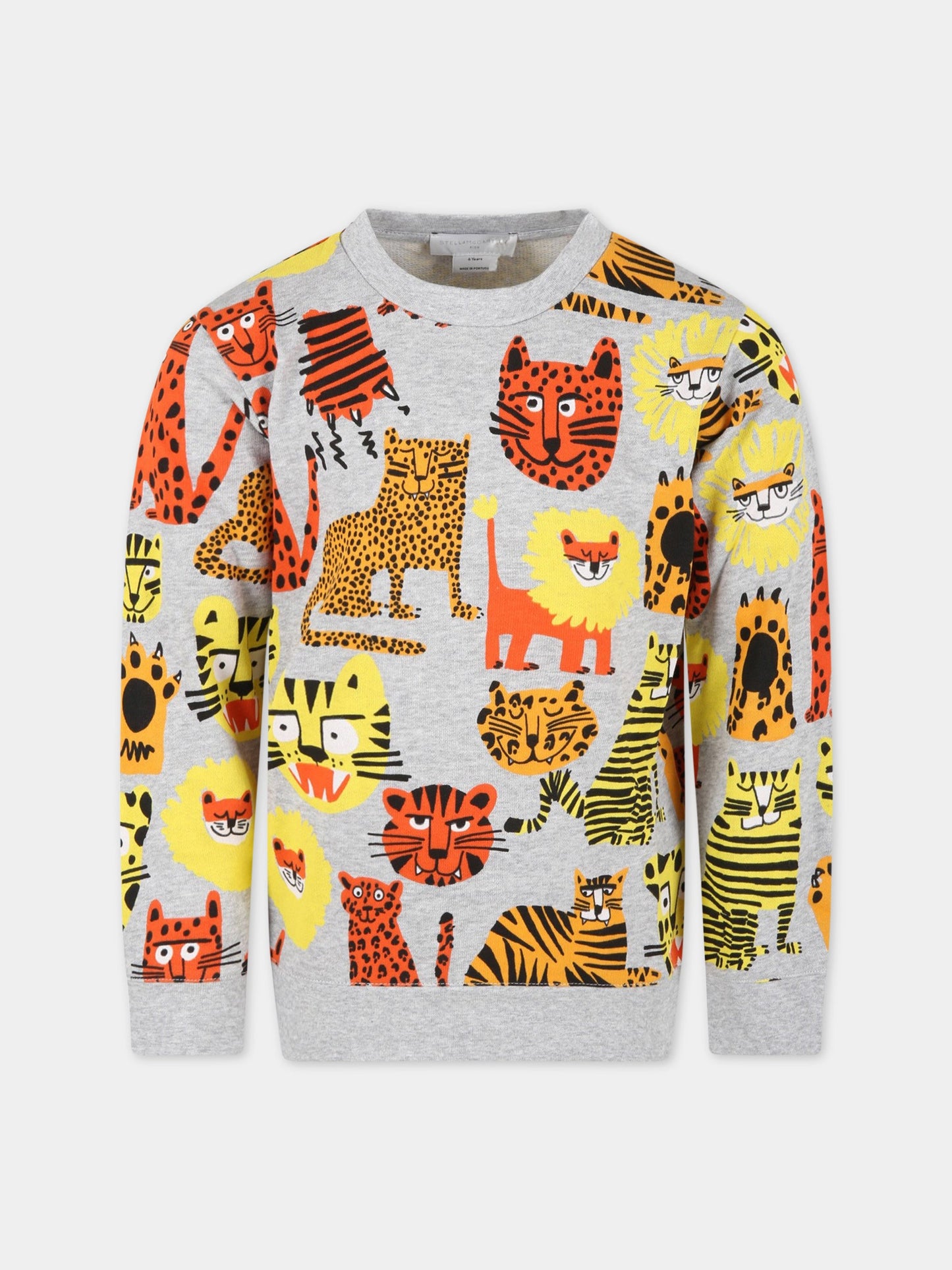 Tuta grigia per bambino con animali,Stella Mccartney Kids,602855 SQJ17 H142