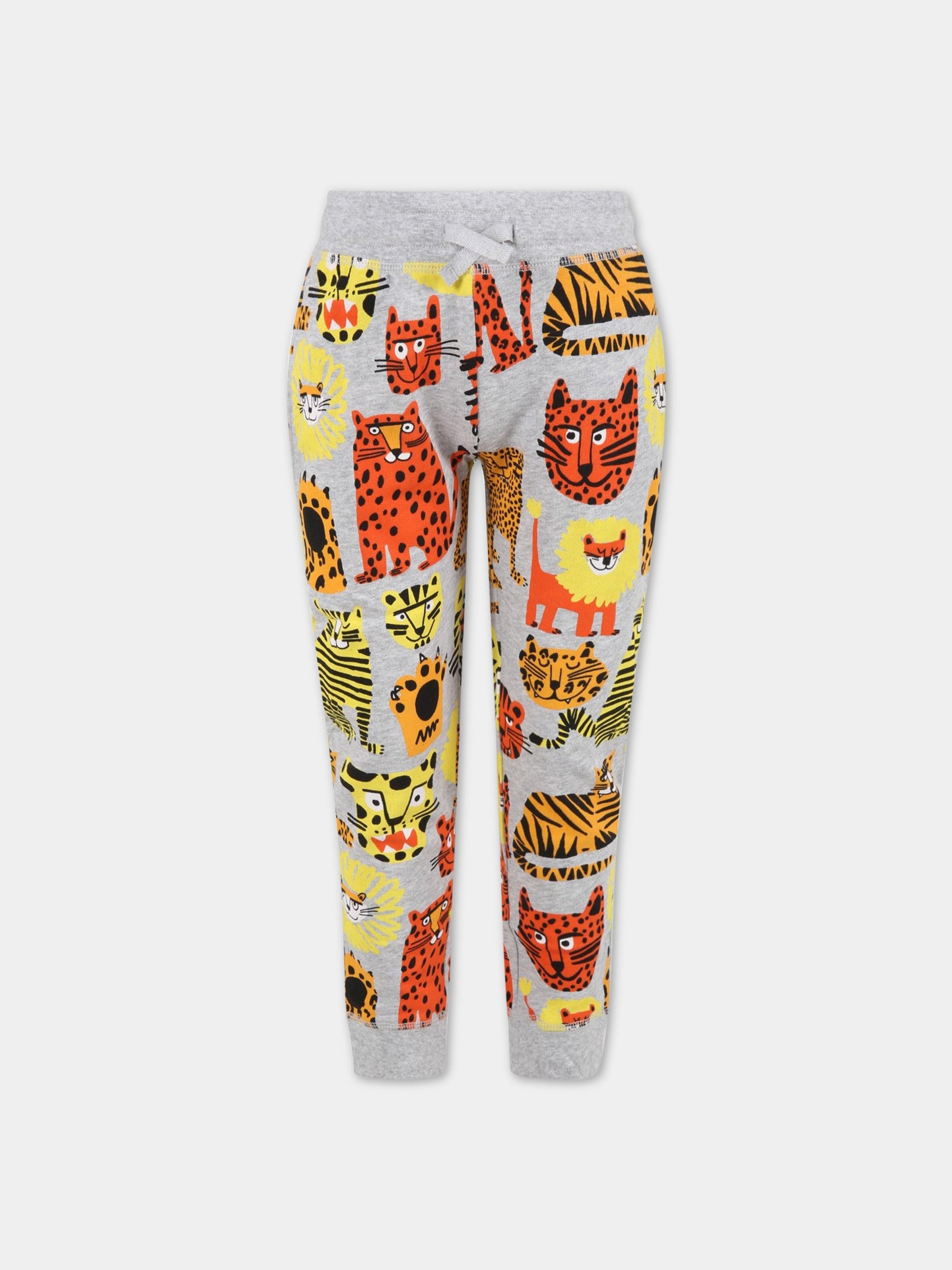 Tuta grigia per bambino con animali,Stella Mccartney Kids,602855 SQJ17 H142