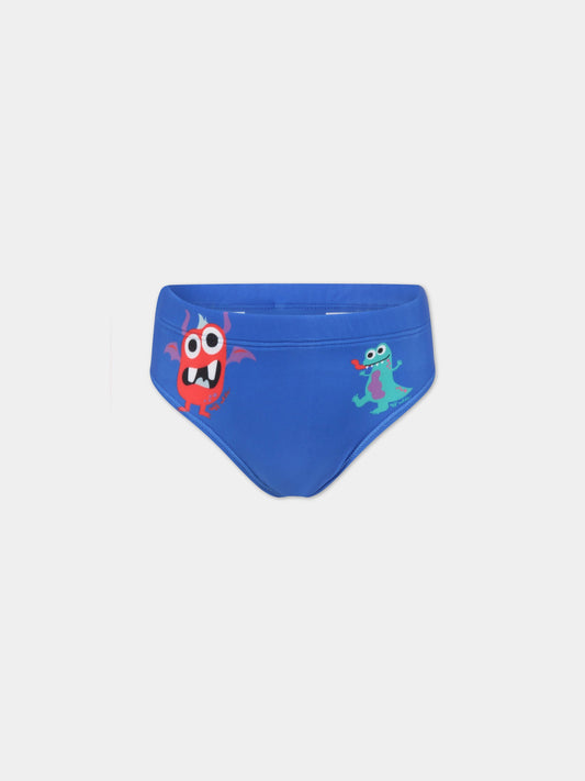 Slip mare per bambino con mostri,Off White,OBFA002S22FAB003 4501