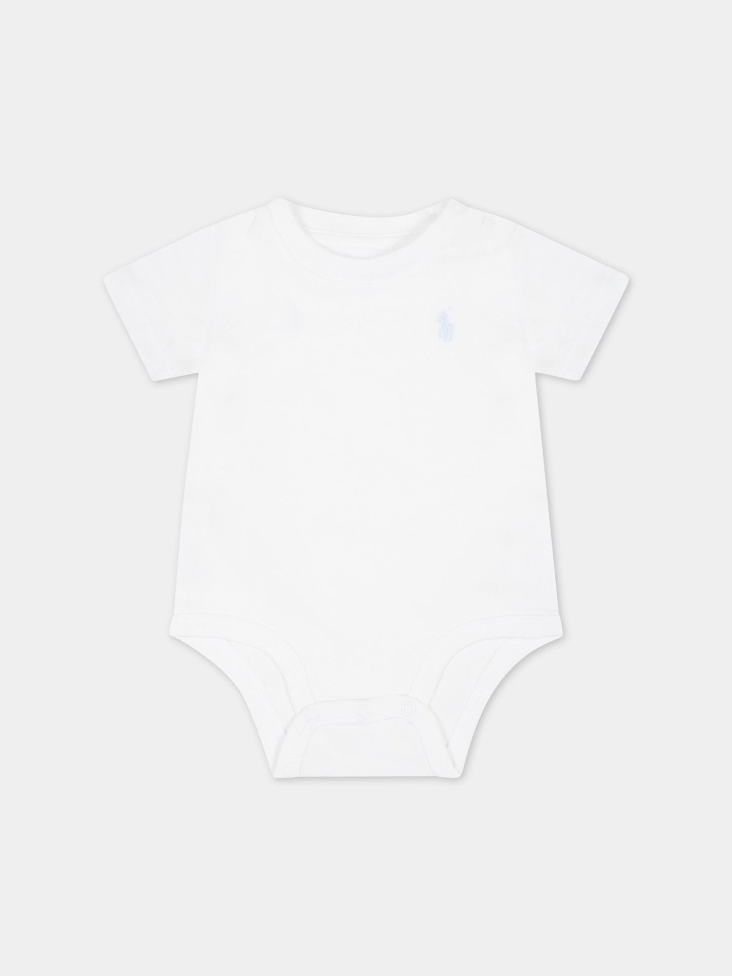 Body bianco per neonato con cavallino,Ralph Lauren Kids,850831003