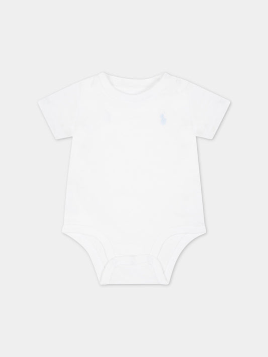 Body bianco per neonato con cavallino,Ralph Lauren Kids,850831003