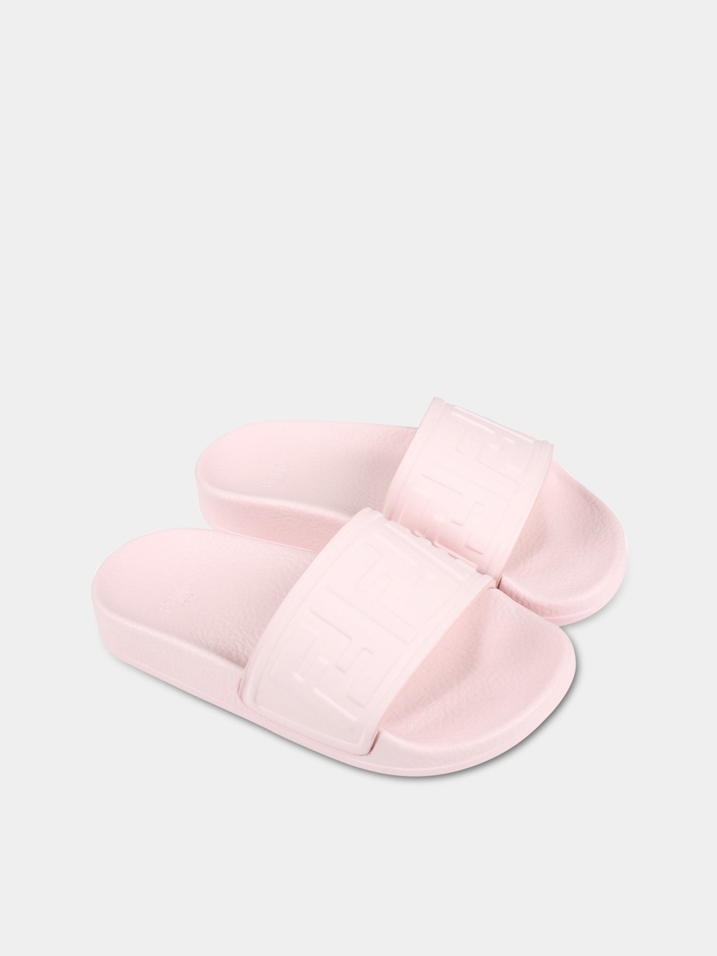 Sandali rosa per bambina con iconiche FF,Fendi Kids,JMR411 AJYU F0QD1