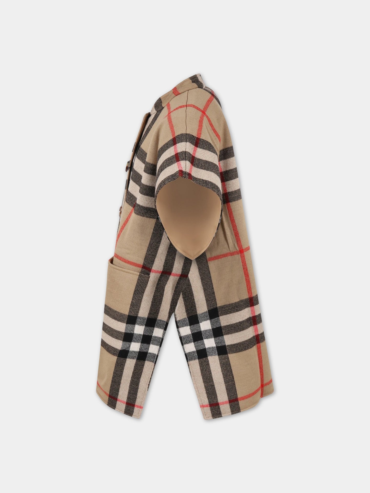 Poncho beige per bambina,Burberry Kids,8051756