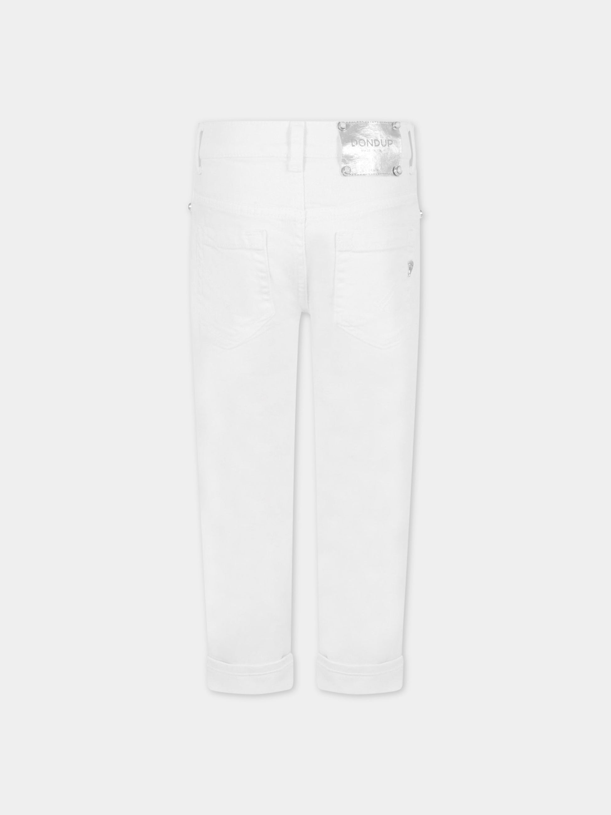 Jeans bianco per bambina,Dondup Kids,DFPA174C 0161 0010