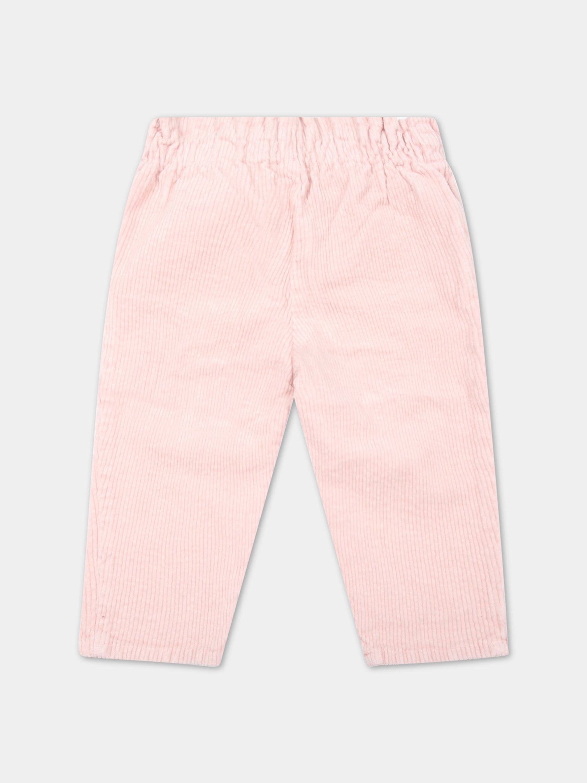 Pantalone rosa per neonata con logo,Carrement Beau,Y04103 43B