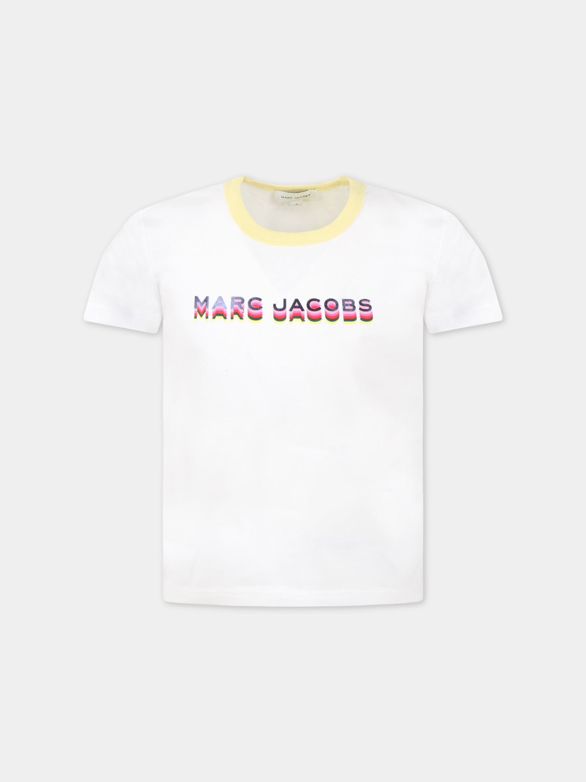 T-shirt bianca per bambini con logo colorato,Little Marc Jacobs,W15614 10B