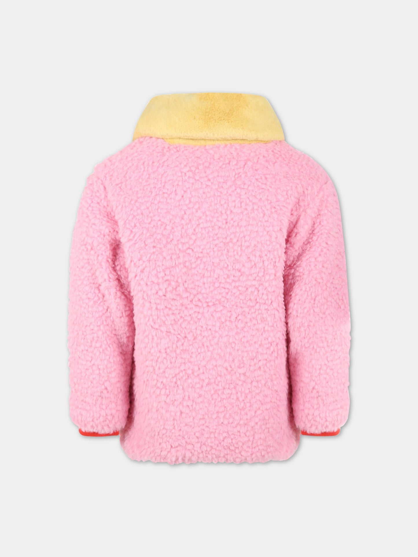 Cappotto rosa per bambina con logo,Little Marc Jacobs,W16146 465