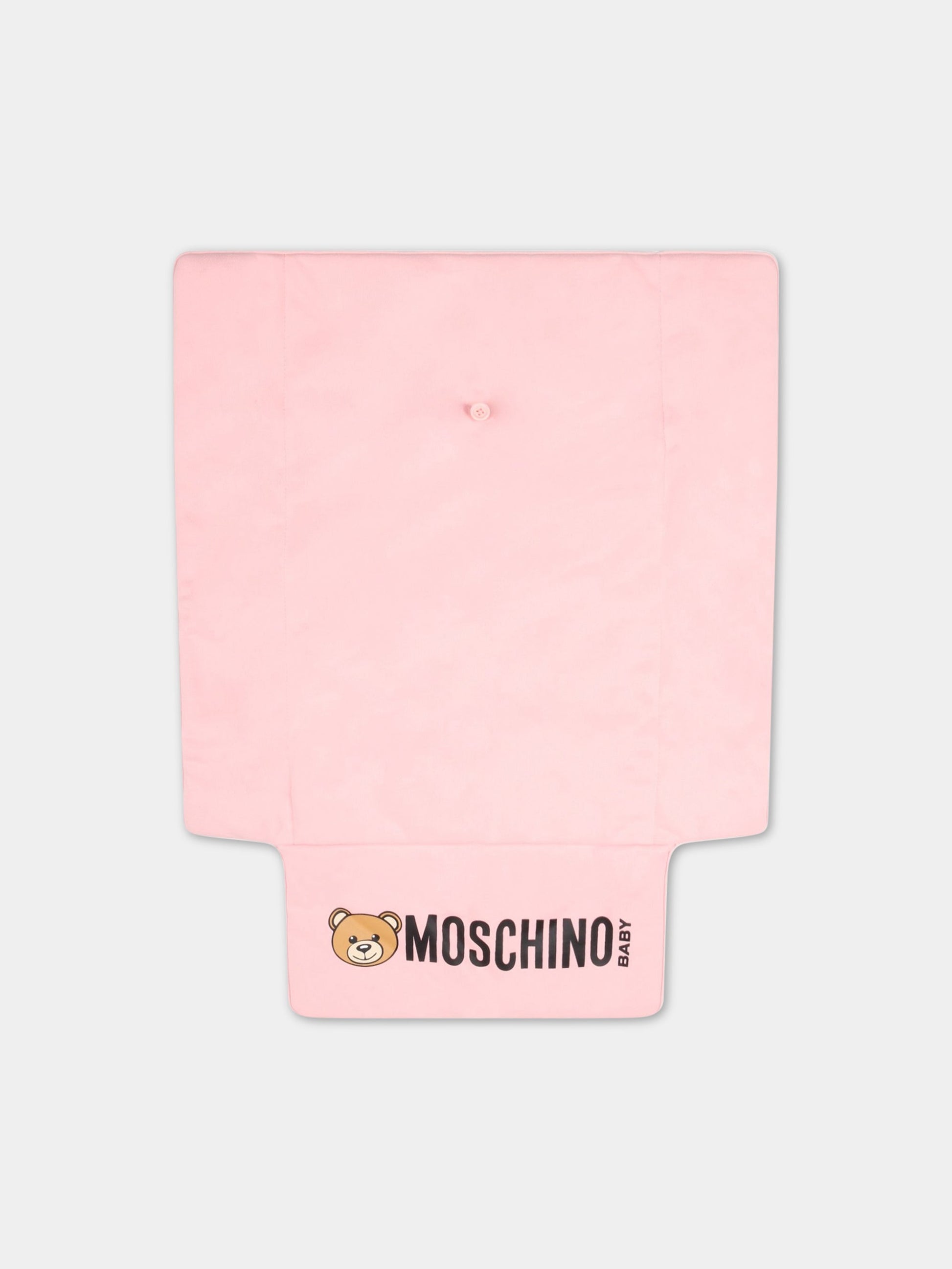 Borsa mamma rosa per neonata con teddy bear,Moschino Kids,MUX048 LCA26 50209