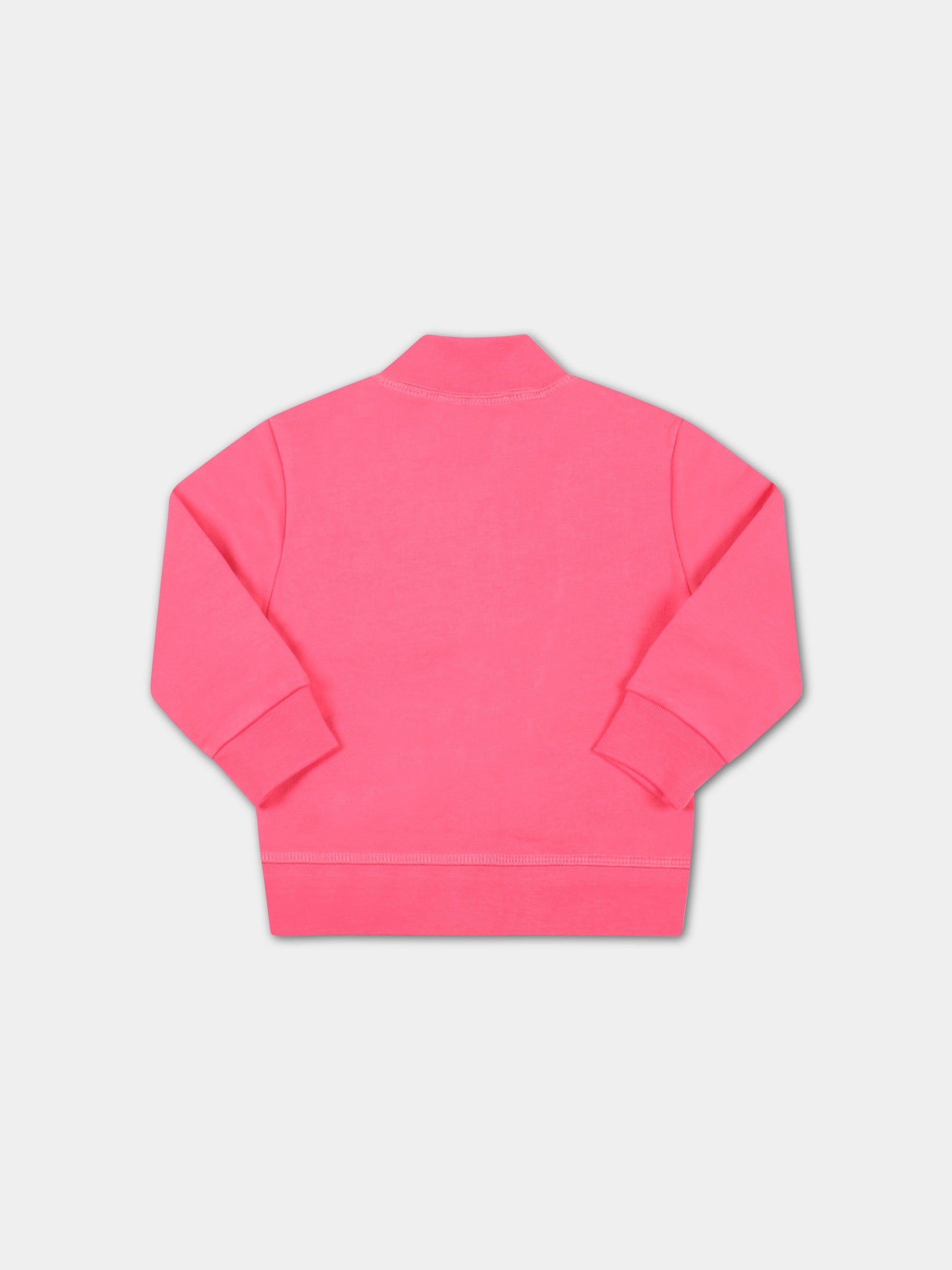 Felpa fucsia per neonata con logo,Dsquared2,DQ1314 D00J7 D2S654B DQ304