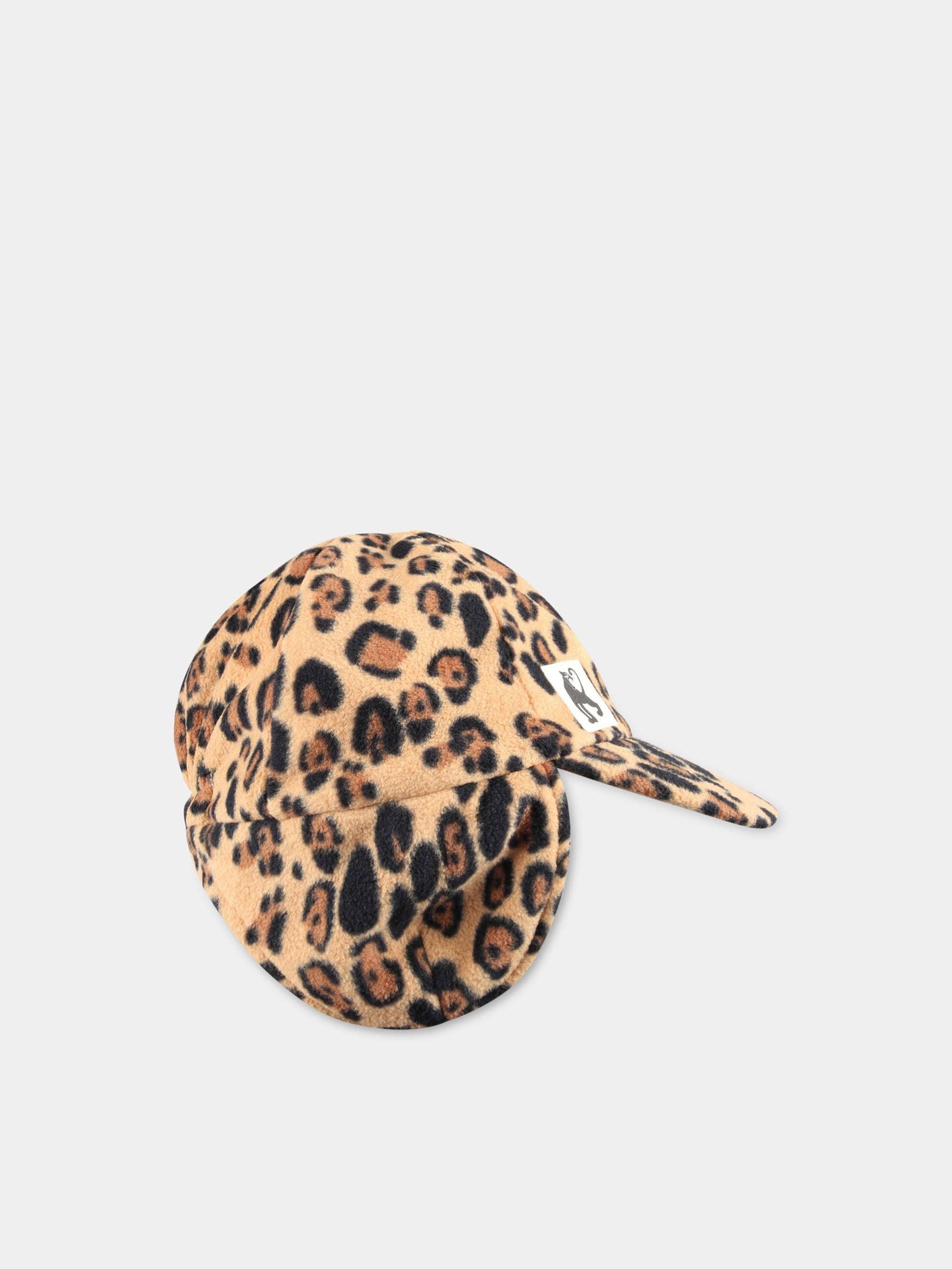 Cappello beige per bambini con stampa animalier,Mini Rodini,1000009413