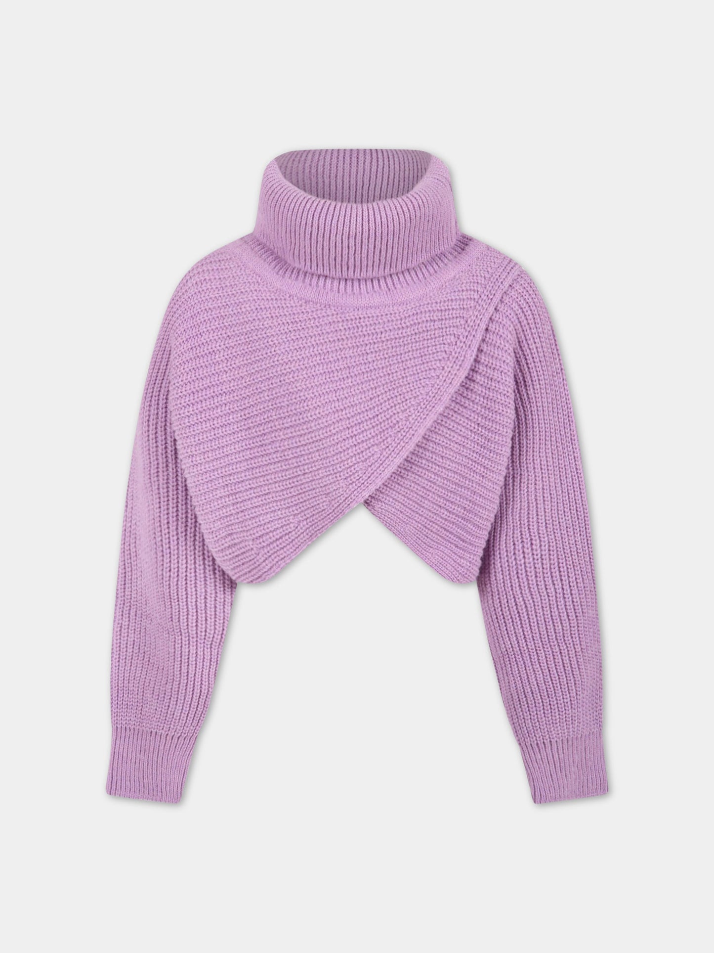 Maglione lilla per bambina,Msgm Kids,MS029161 071