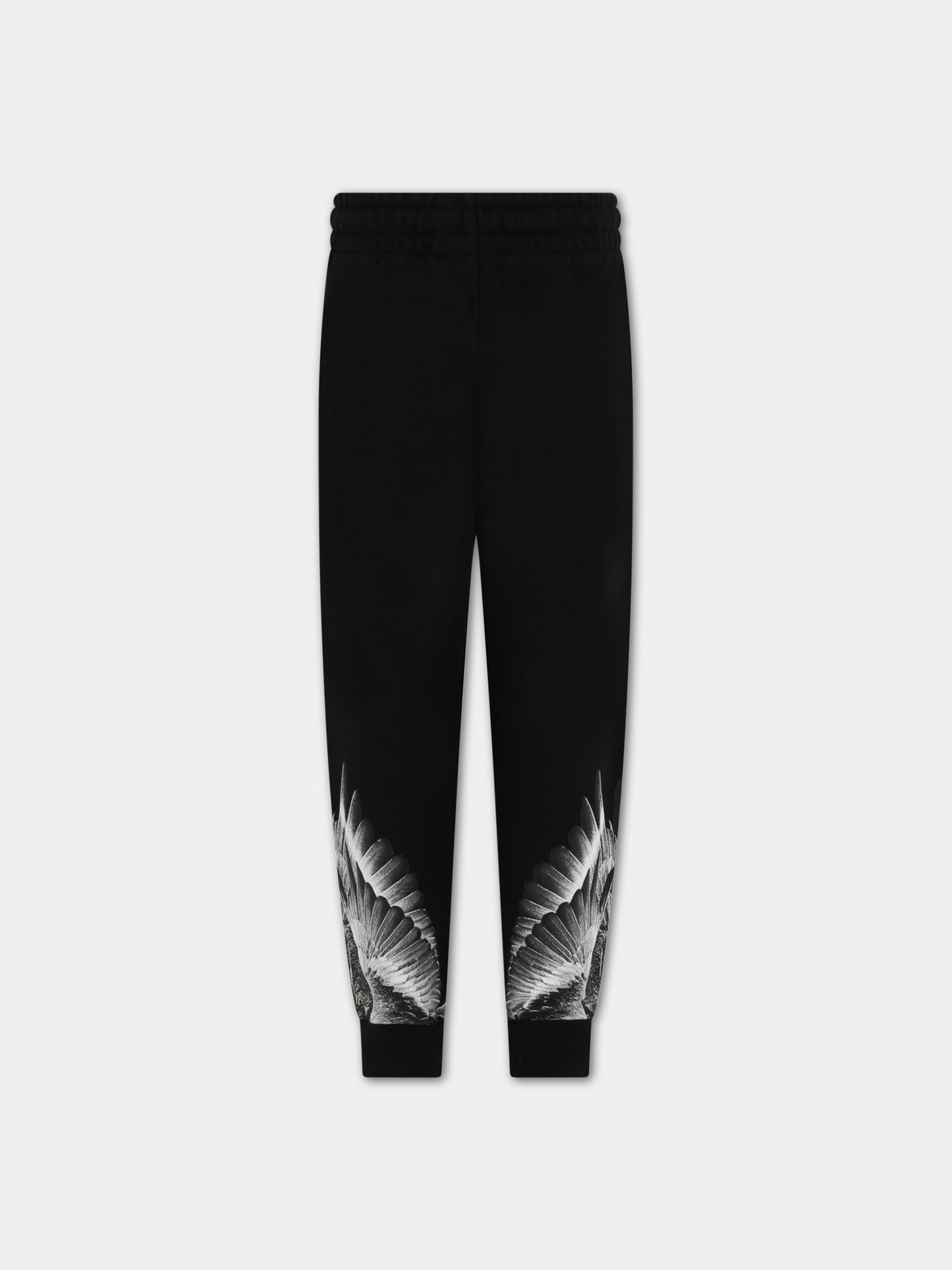 Pantalone nero per bambino con iconiche ali,Marcelo Burlon Kids,CBCH001F22FLE0061009