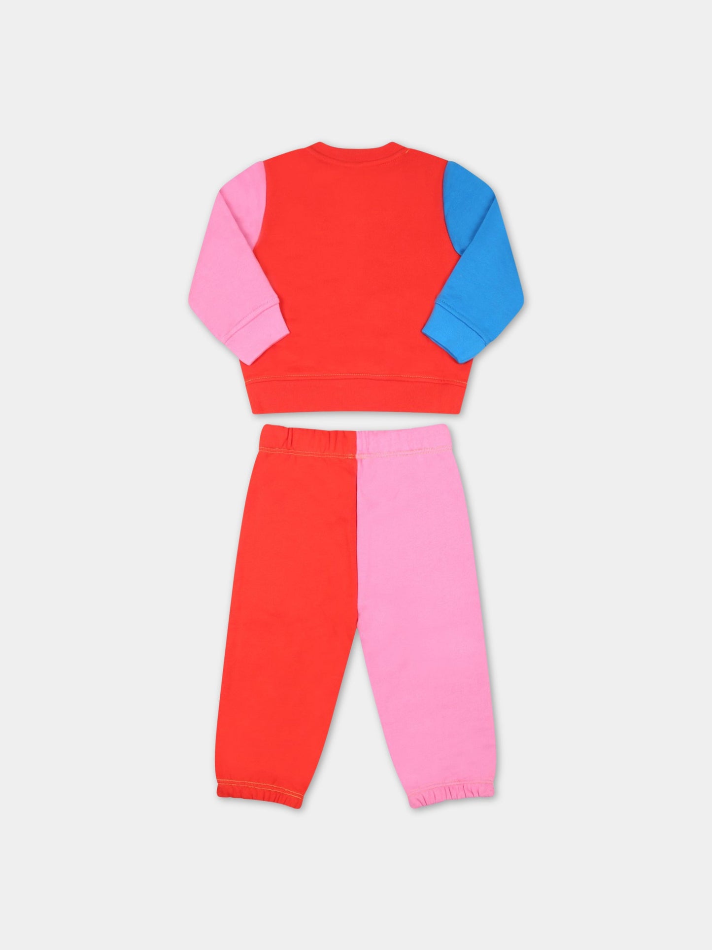 Tuta multicolor per neonata con mela,Stella Mccartney Kids,8R3060 Z0453 999