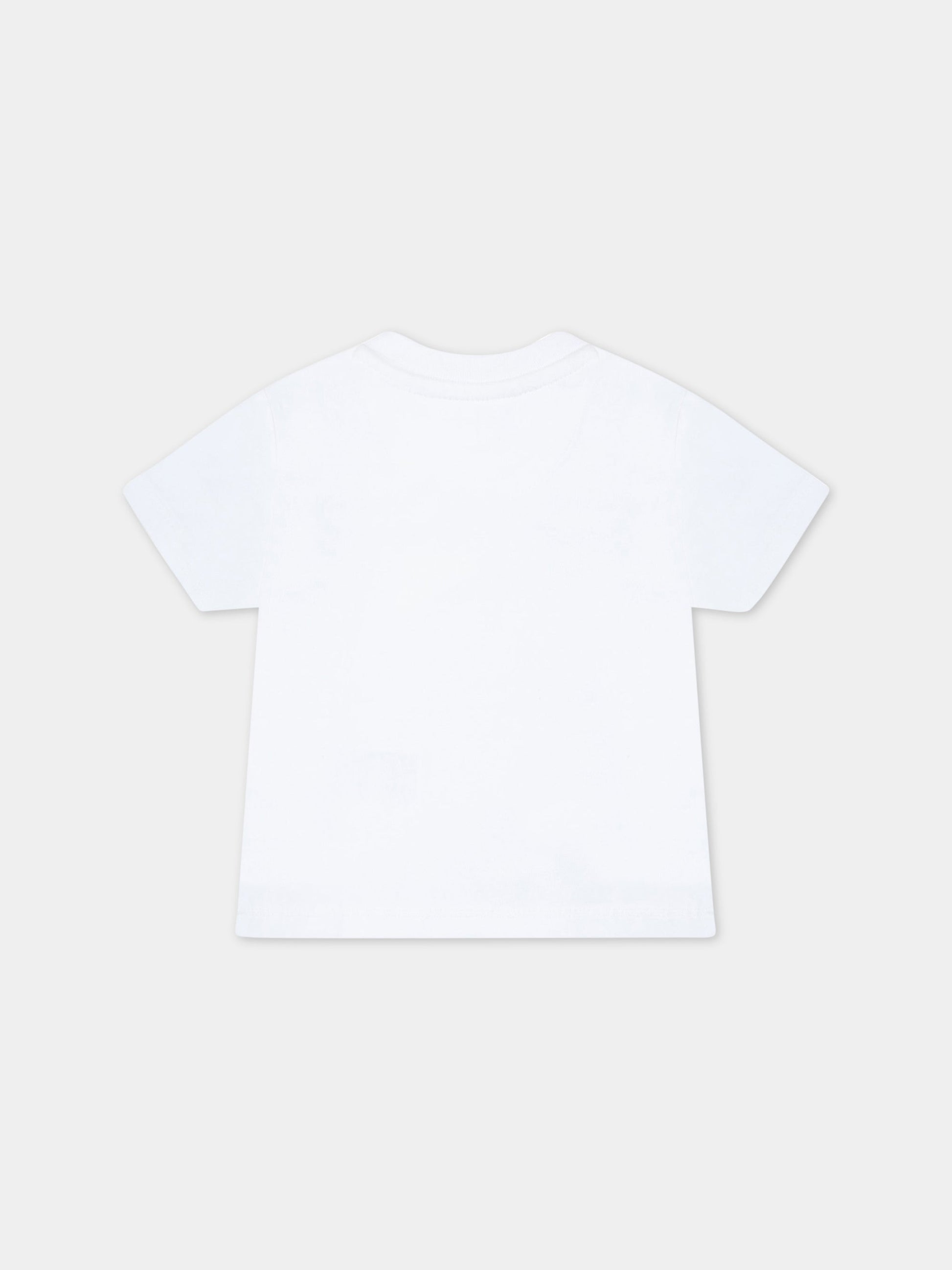 T-shirt bianca per neonati con loghi,Calvin Klein Kids,CKIN0IN00001 IN0IN00001 YAF