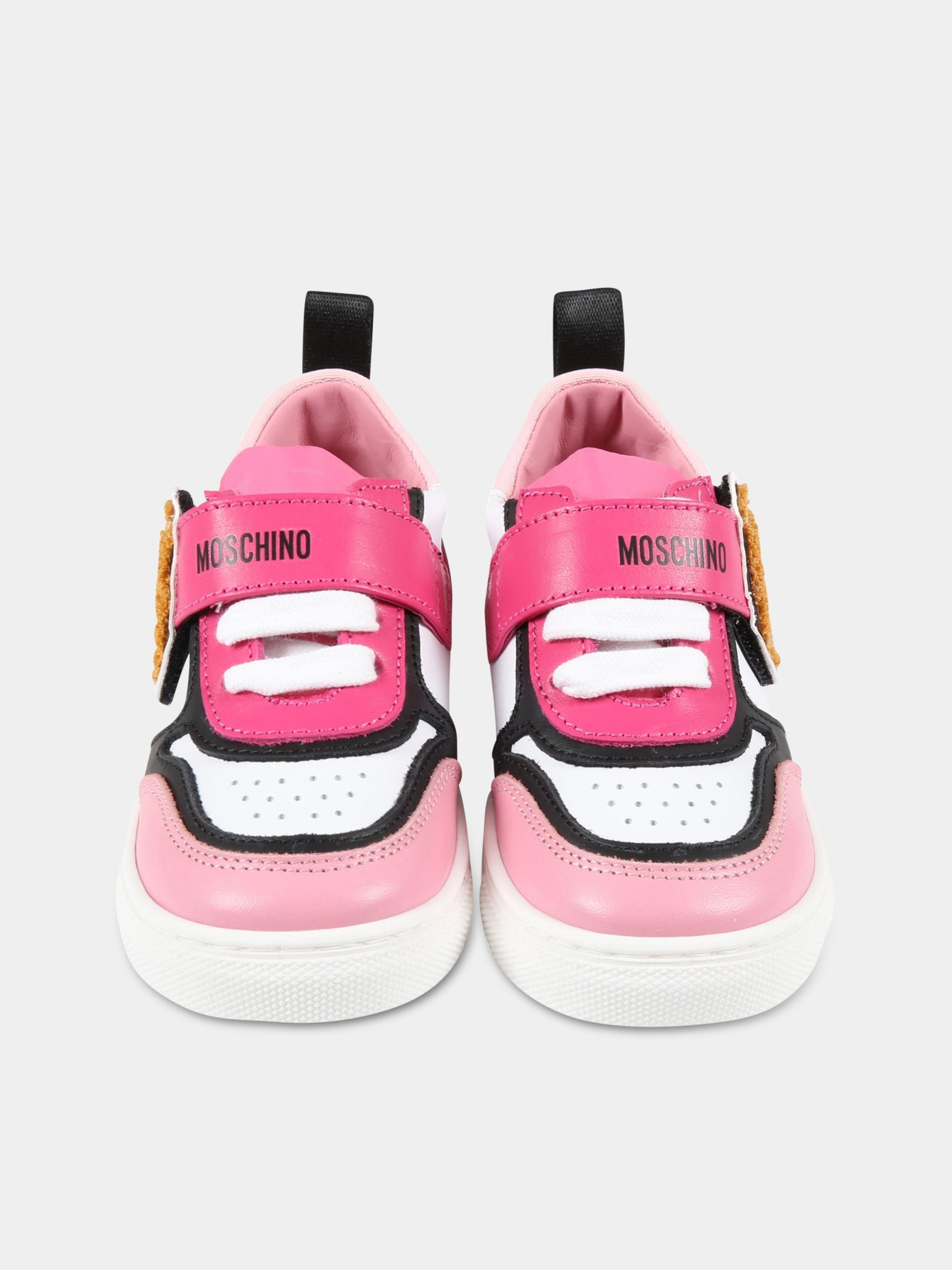 Sneakers multicolor per bambina con Teddy Bear,Moschino Kids,71693 1