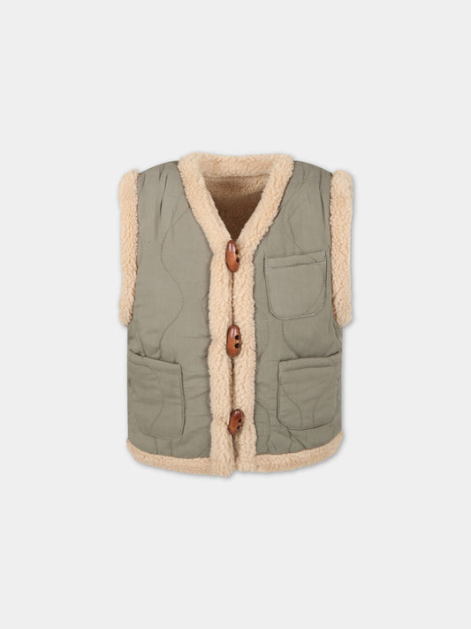 Gilet multicolor per bambino,Wander & Wonder,F12226 OLIVE