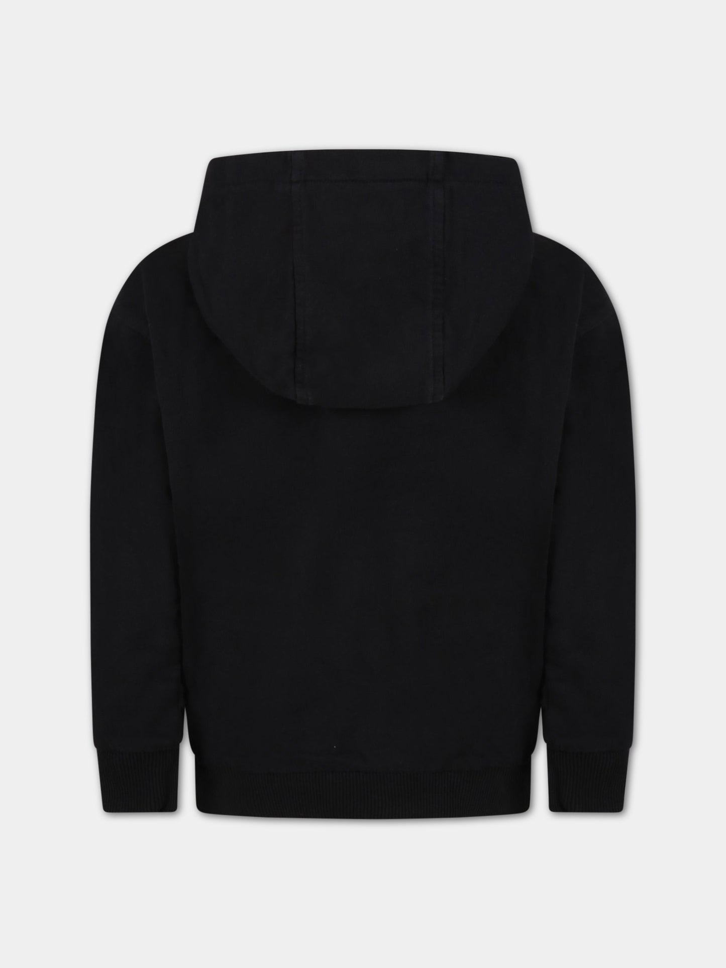 Felpa nera per bambini con logo,Versace,1007359 1A05621  2B020