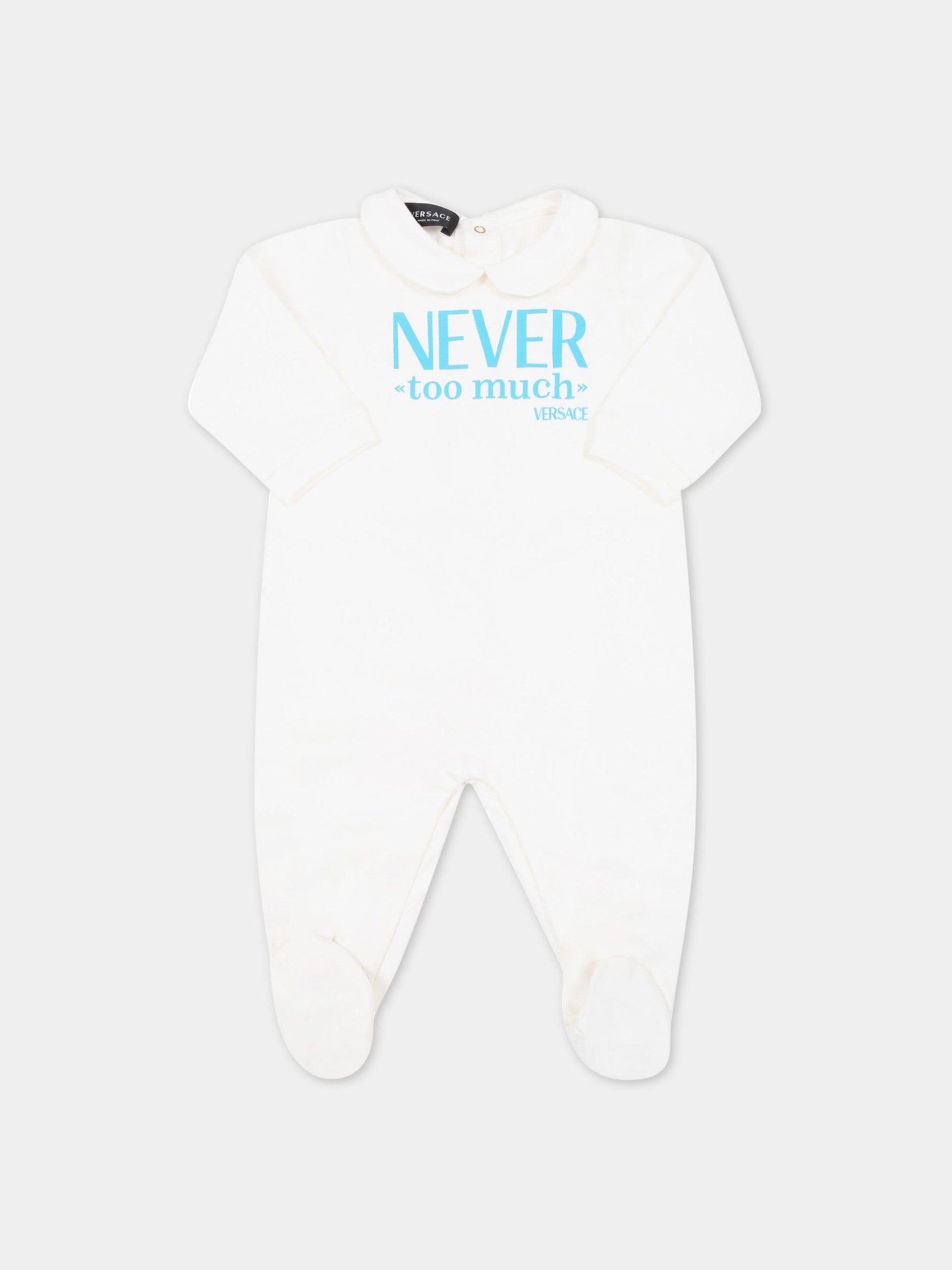 Set bianco per neonato con logo,Versace,1007621 1A05455 2WA90 AY0034