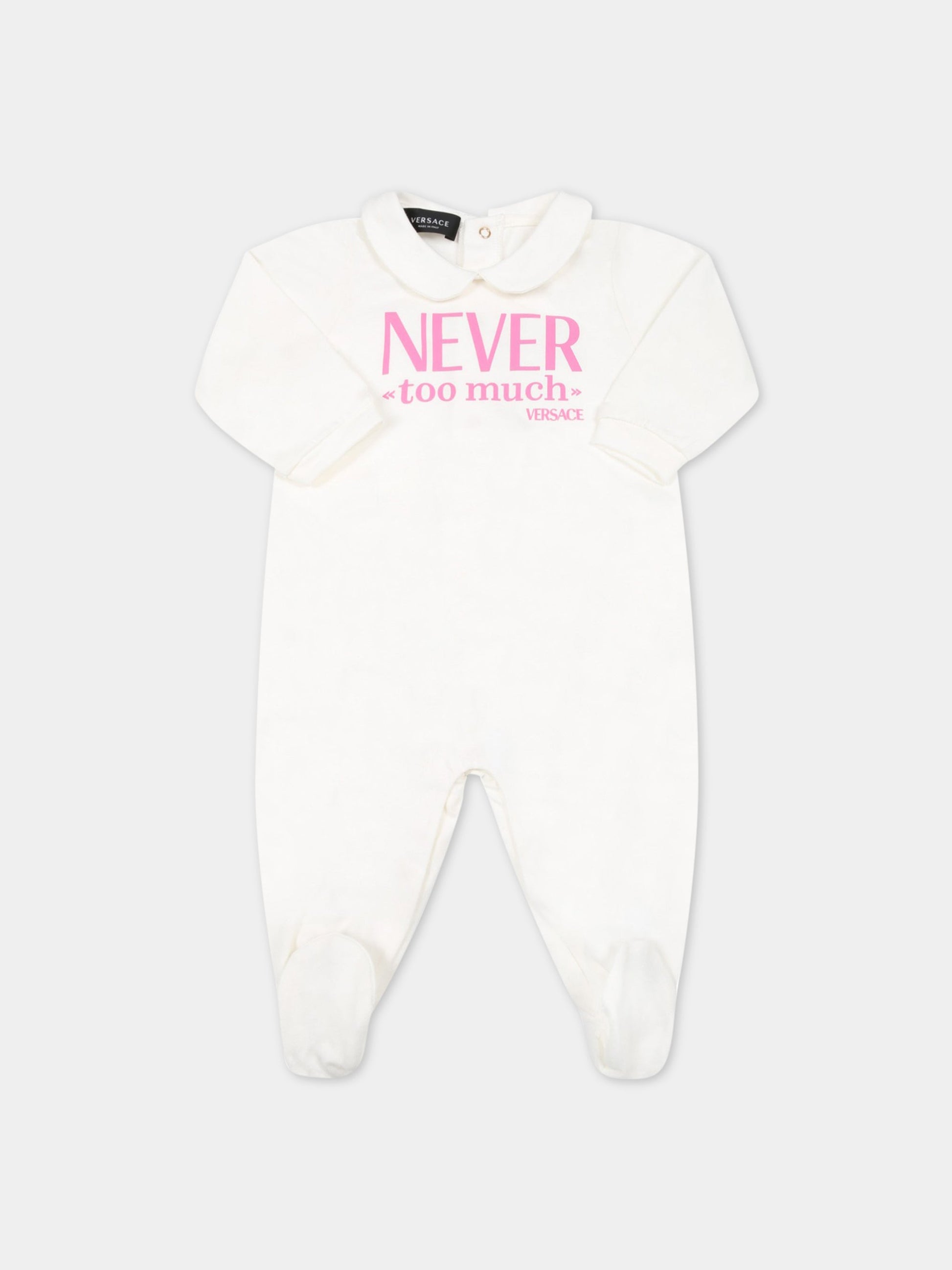 Set bianco per neonata con logo,Versace,1007621 1A05455 2WC40 AY0034