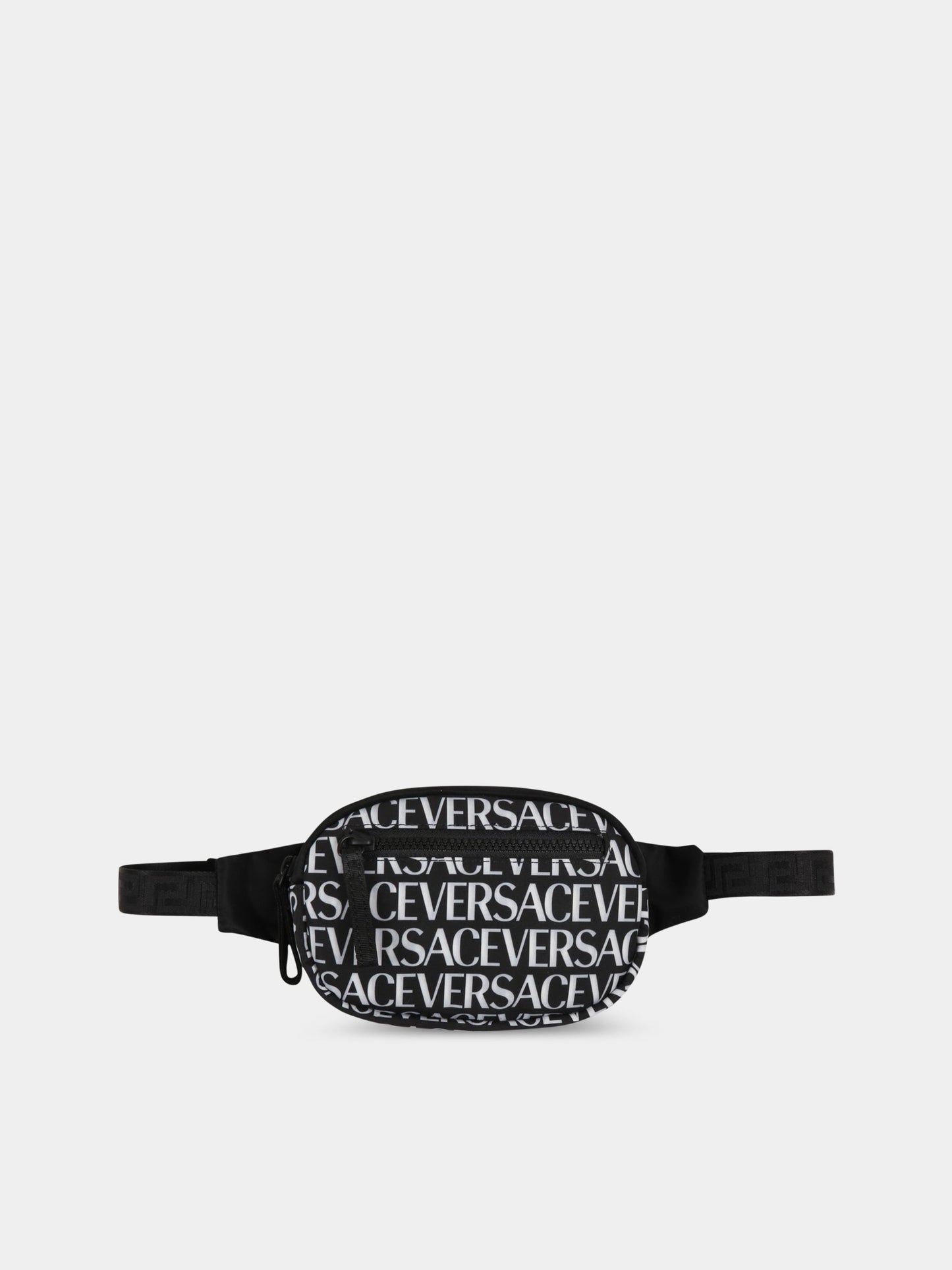 Marsupio nero per bambini con loghi,Versace,1007478 1A05313 5B040  AY7402