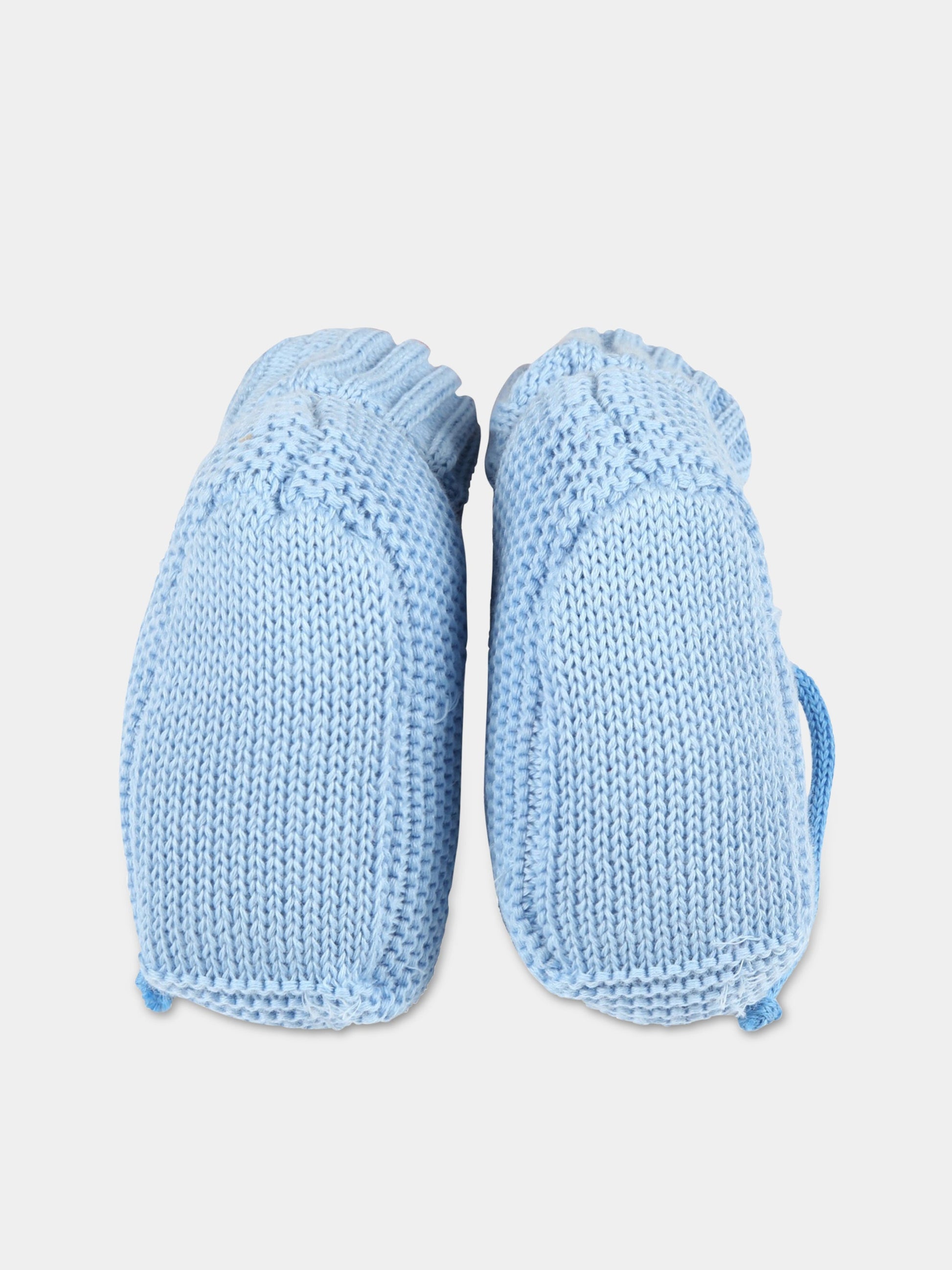 Babbucce azzurre per neonati,Scaldacuore X Coccolebimbi,NU15 CIELO