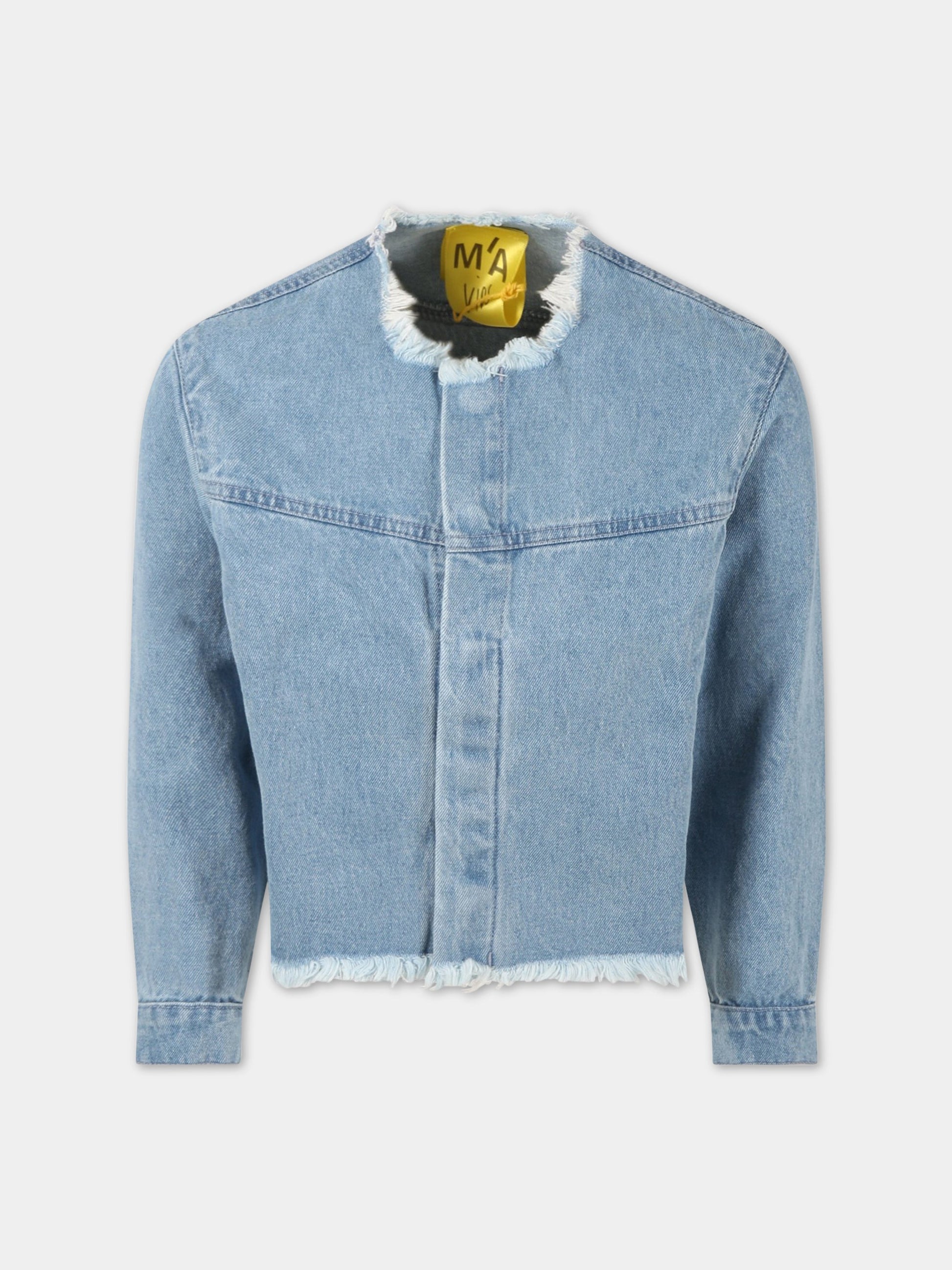 Giacca celeste per bambina,Marques Almeida,COREJK0141DNM BABY BLUE