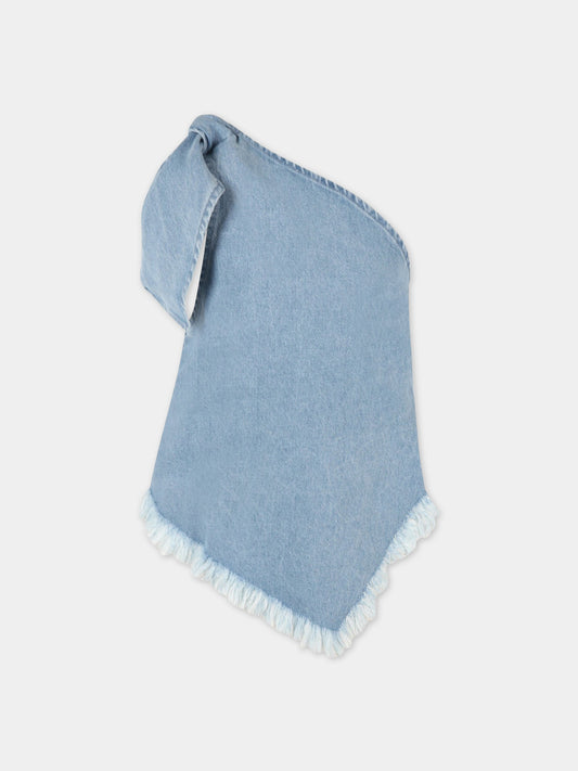 Blusa celeste per bambina,Marques Almeida,CORETP0342DNM