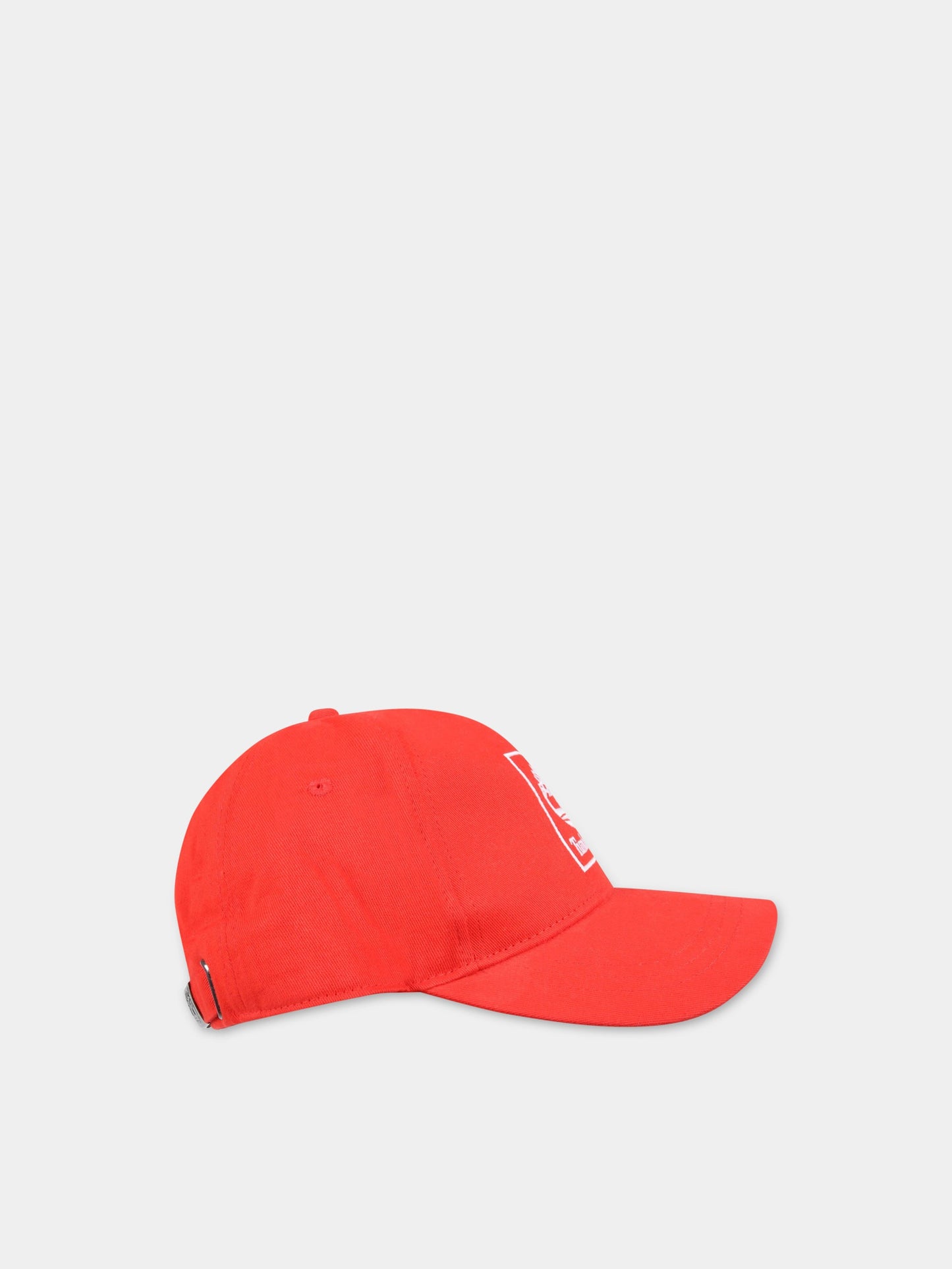 Cappello rosso per bambino con logo,Timberland,T21362 992