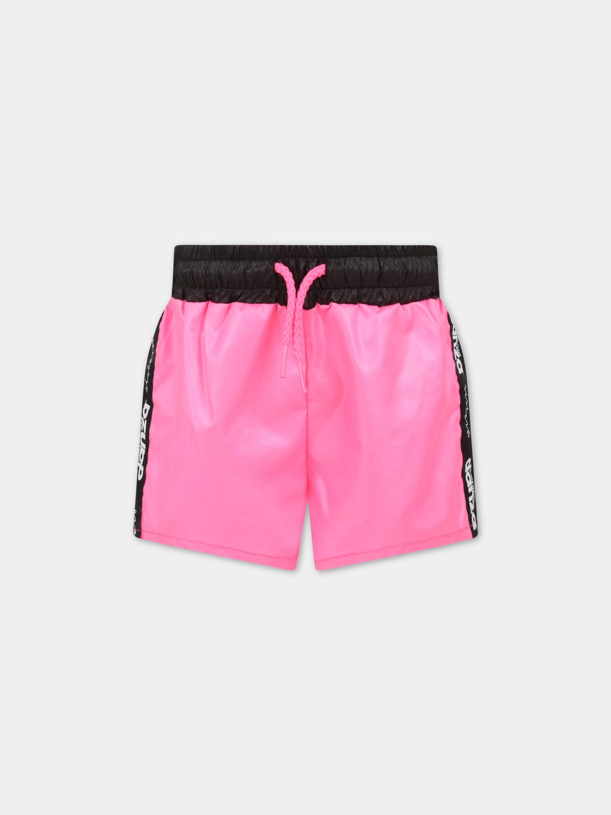 Shorts fucsia per bambina con logo bianco,Dimensione Danza,029693 134