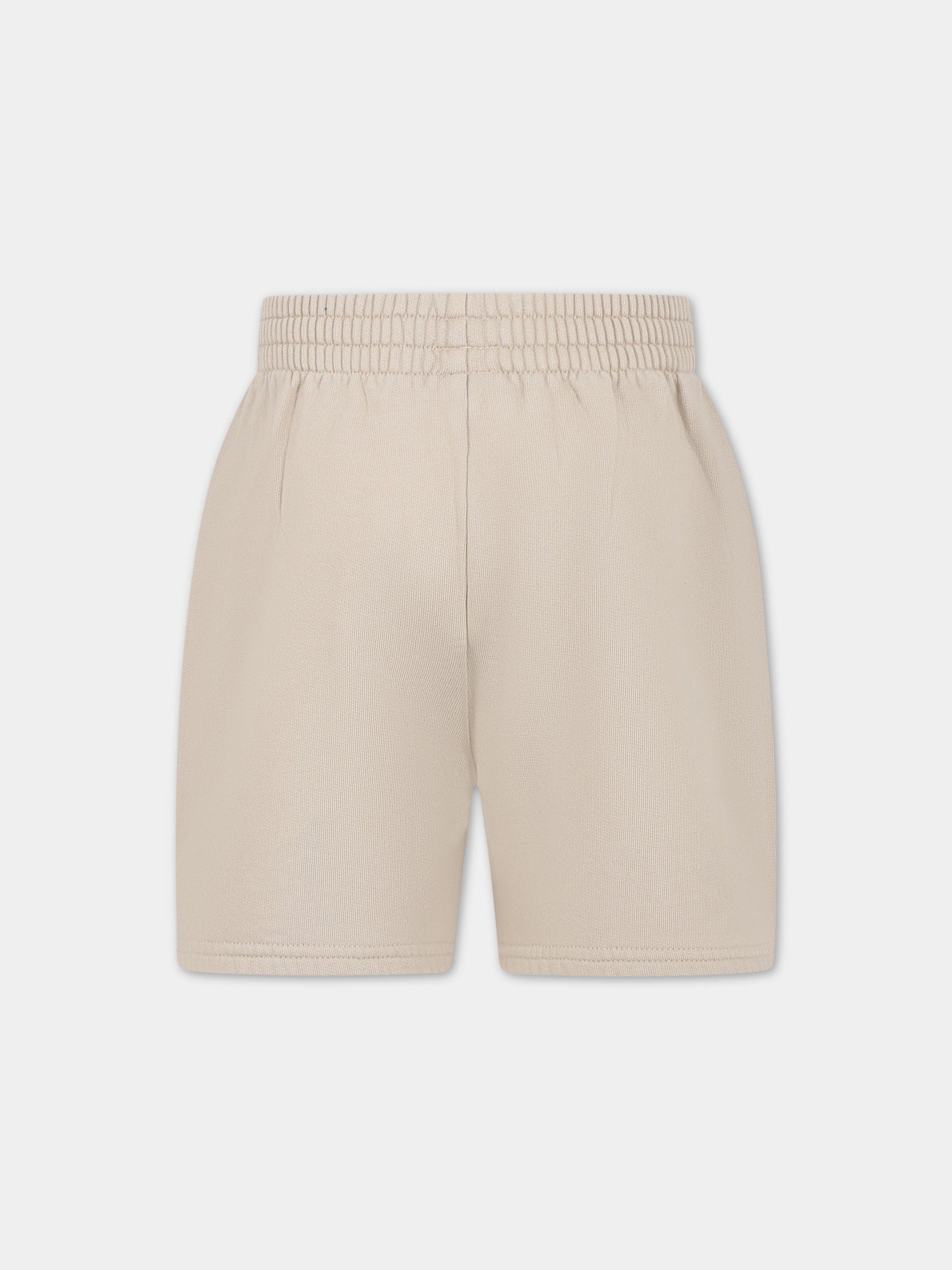 Shorts beige per bambino con logo,Balenciaga,681862 TMVK8 9364