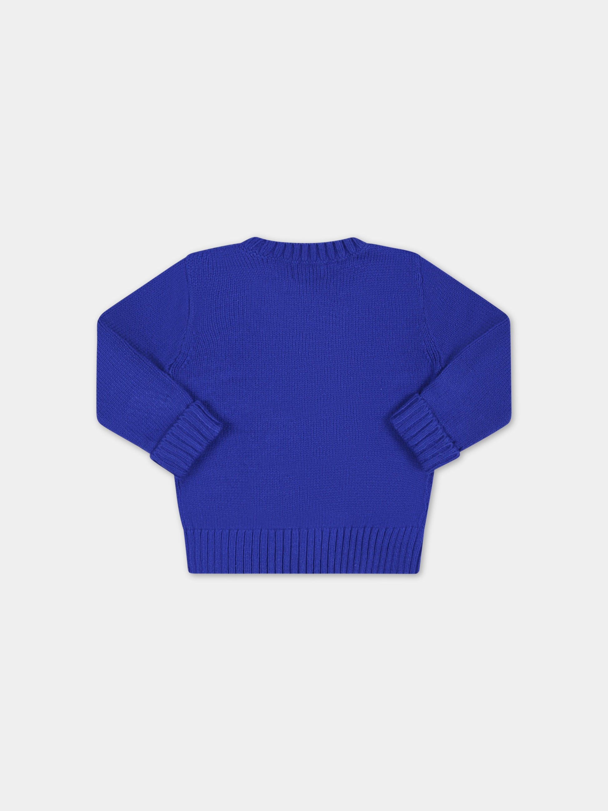 Maglione blu per neonato con Polo Bear,Ralph Lauren Kids,890662001