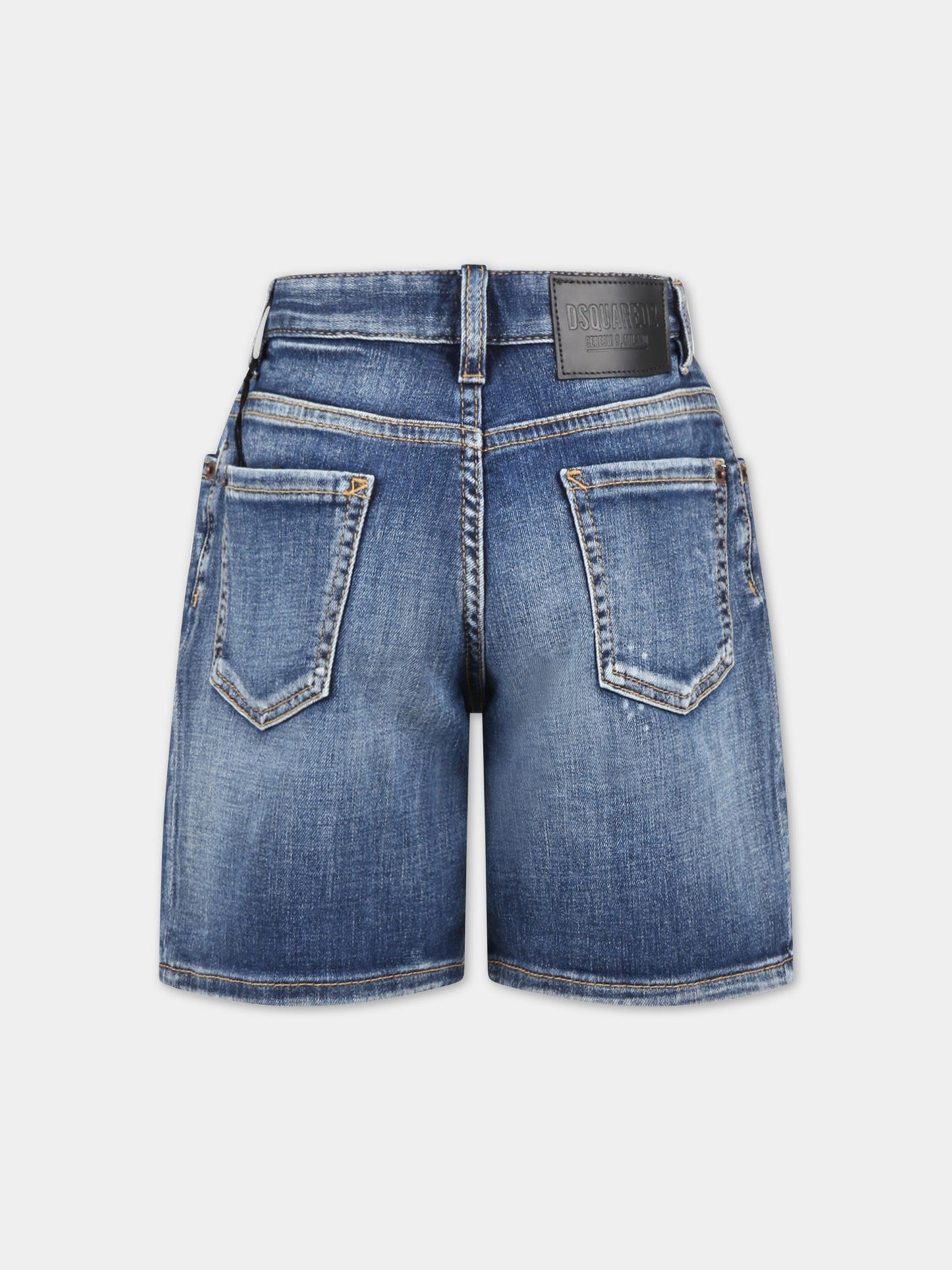 Short blu per bambino con logo,Dsquared2,DQ0782 D0A1W DQ01