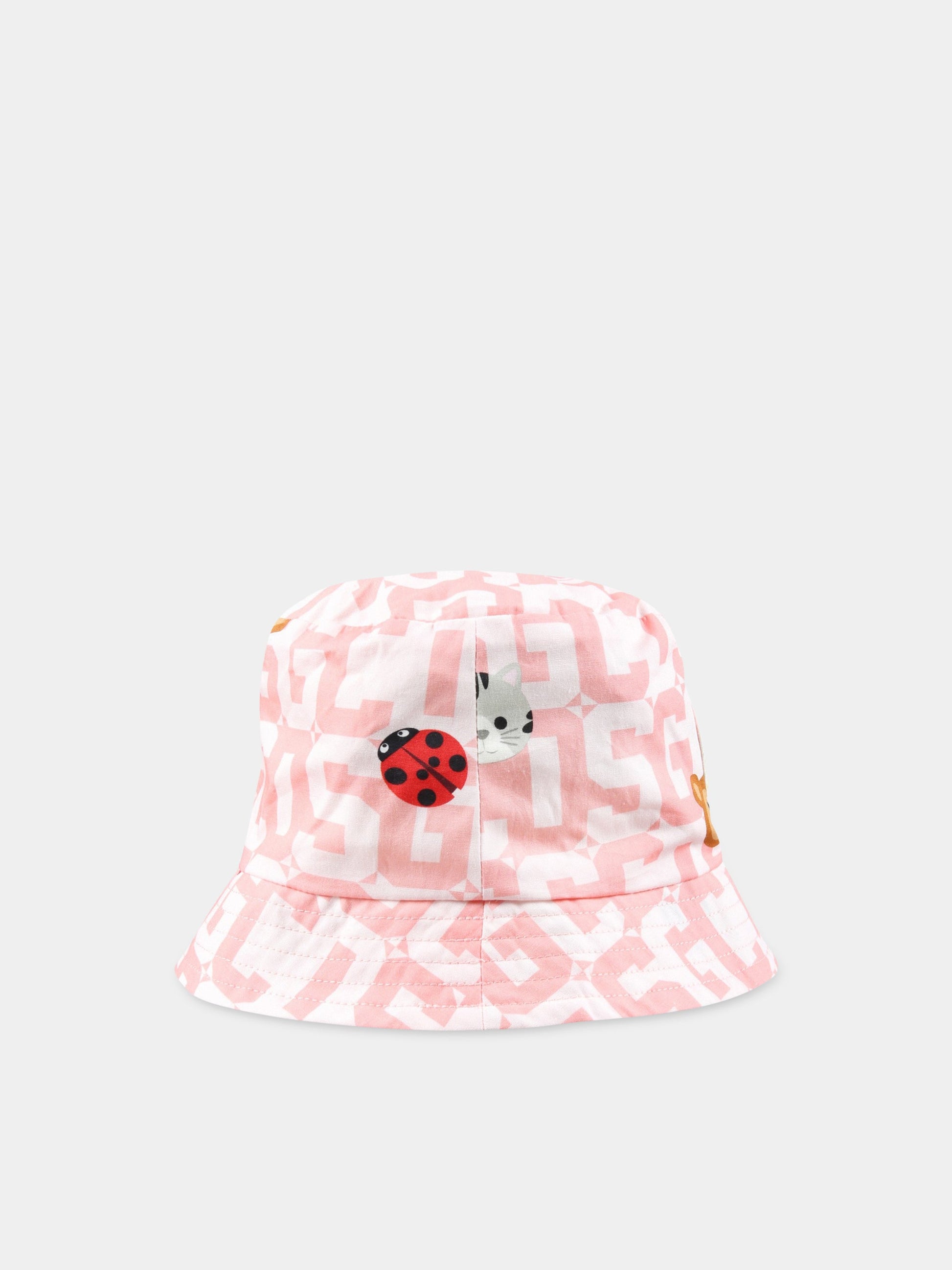 Cloche rosa per neonata con patch logato,Gcds Kids,GUX00B LOB14 84521