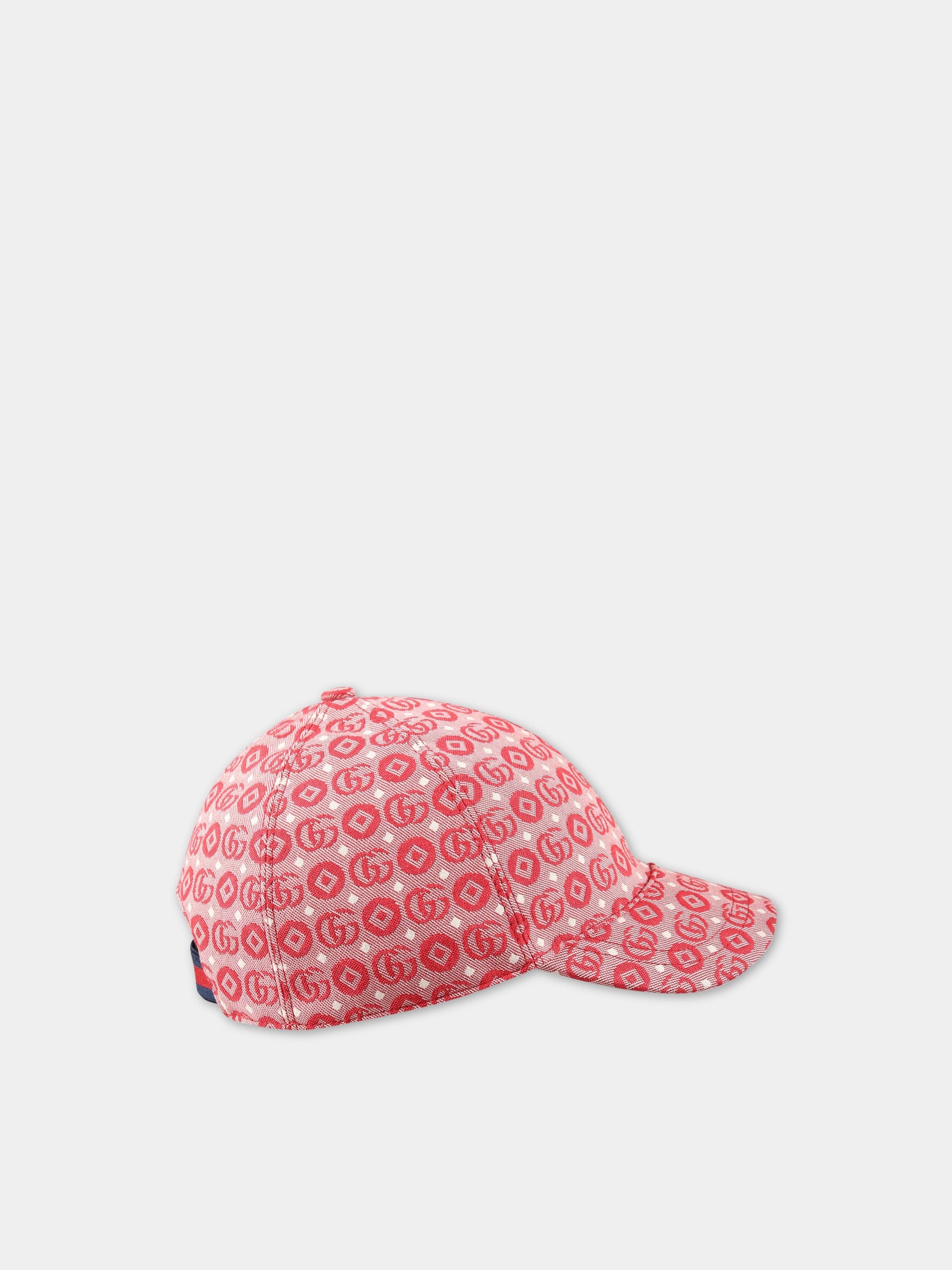 Cappello rosso per bambini con GG,Gucci Kids,481774 3HAQA 6100