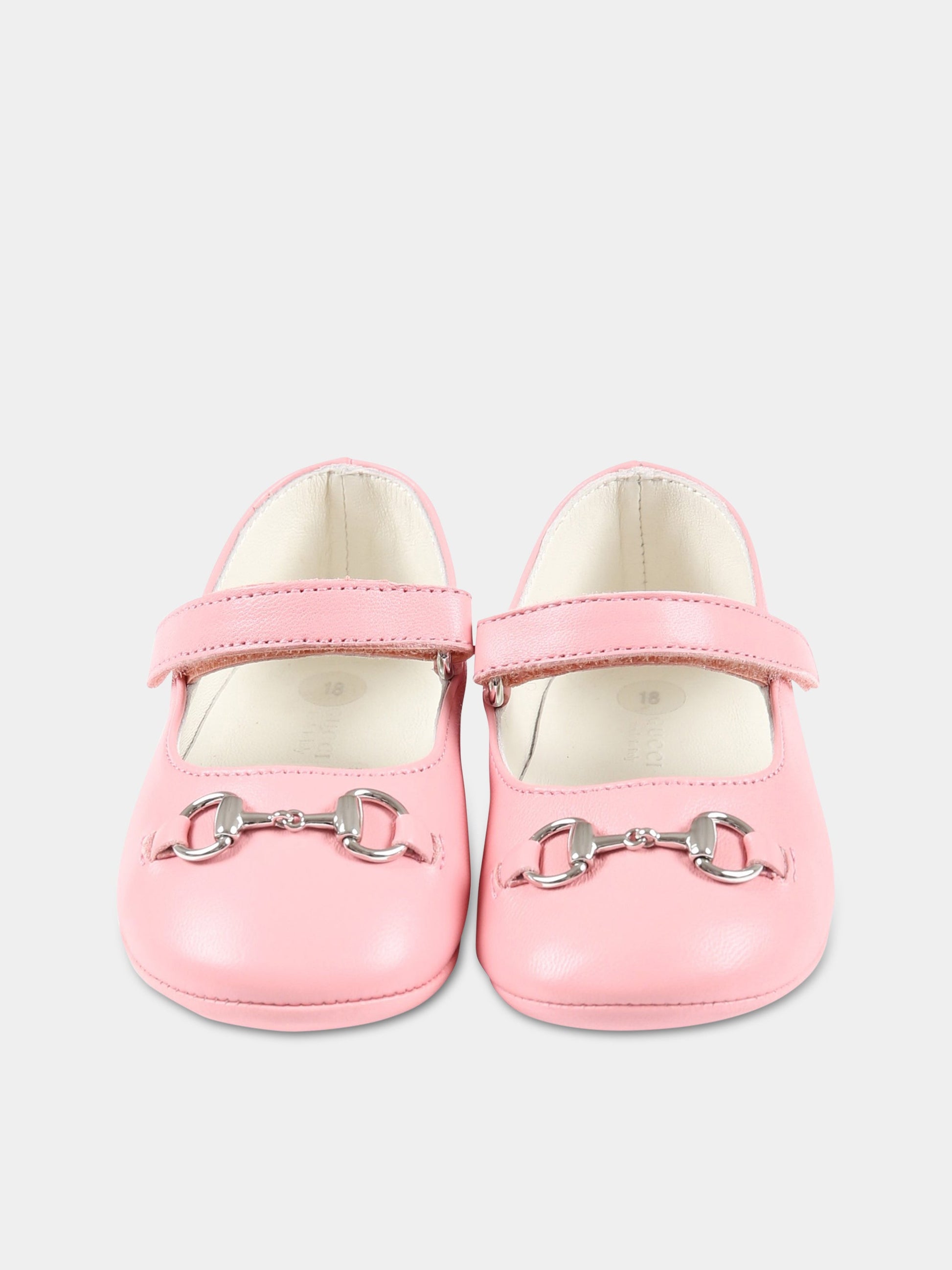 Ballerine rosa per neonata con Morsetto,Gucci Kids,681320 1D700 5815