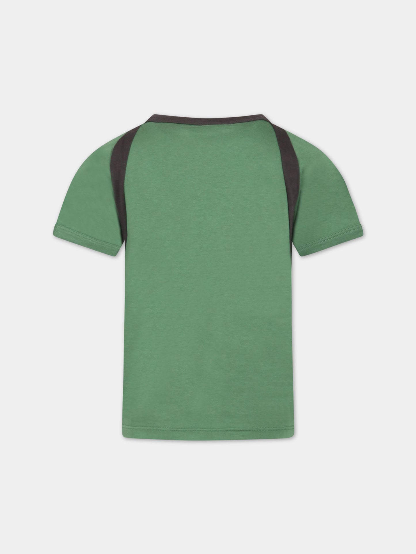 T-shirt verde per bambino con logo,Gucci Kids,713864 XJEZG 3826